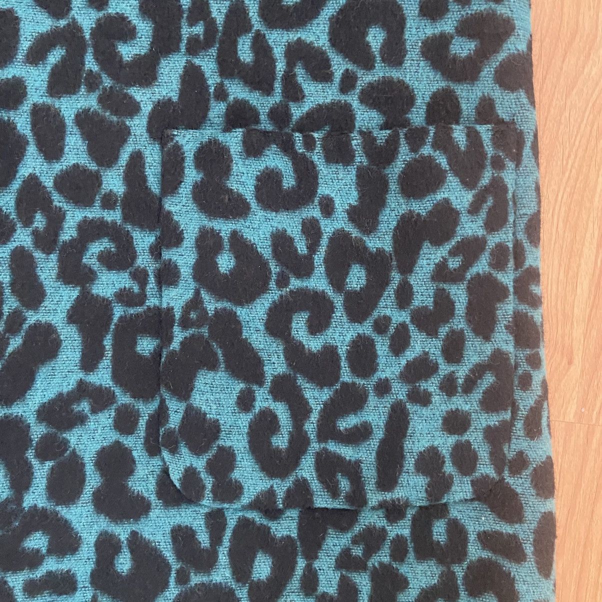 Vintage Helene Berman London Teal Leopard Print Coat Women’s Medium Size M / US 6-8 / IT 42-44 - 9 Thumbnail