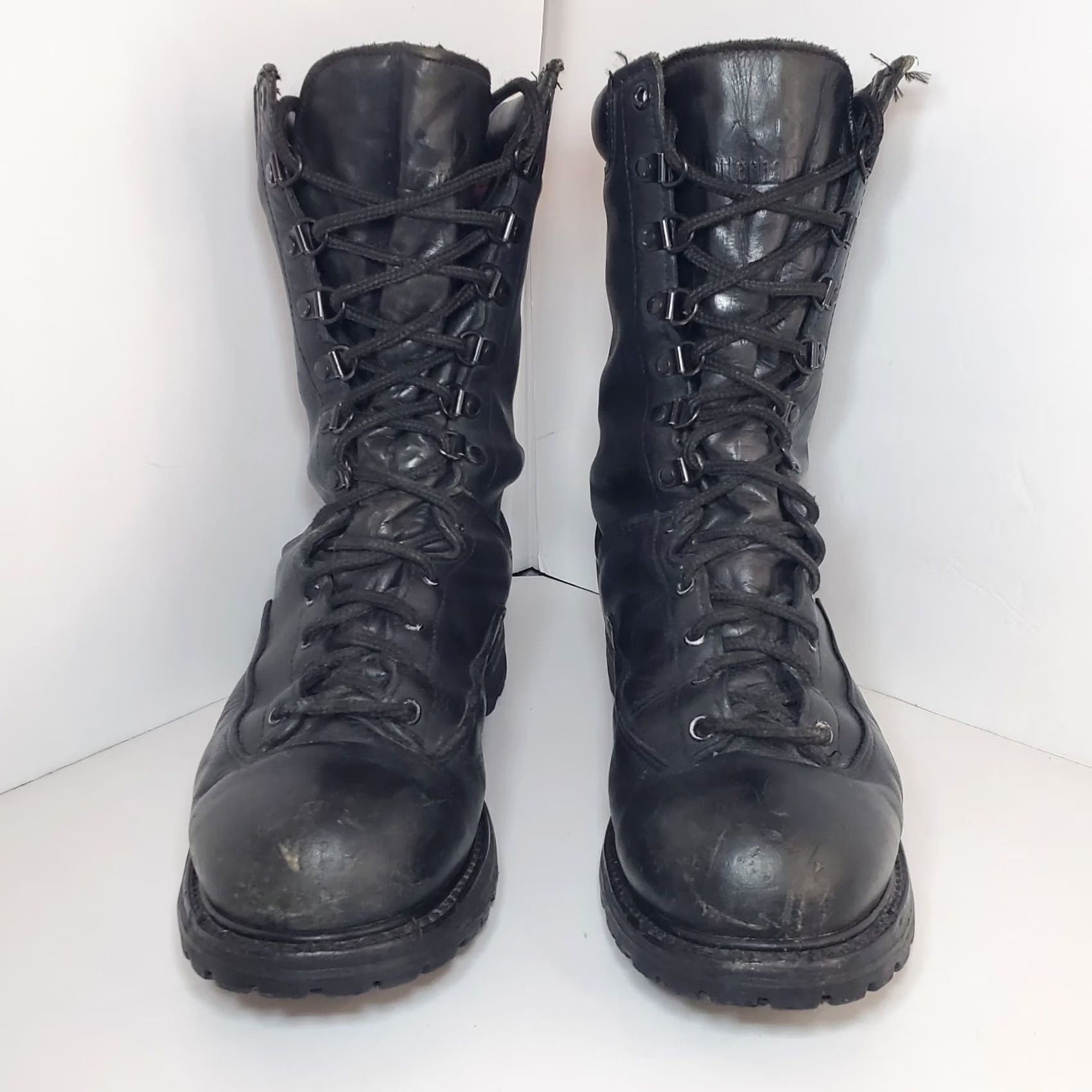 Vintage VINTAGE Matterhorn 1949 Black Leather Boots Size US 11 / EU 44 - 2 Thumbnail