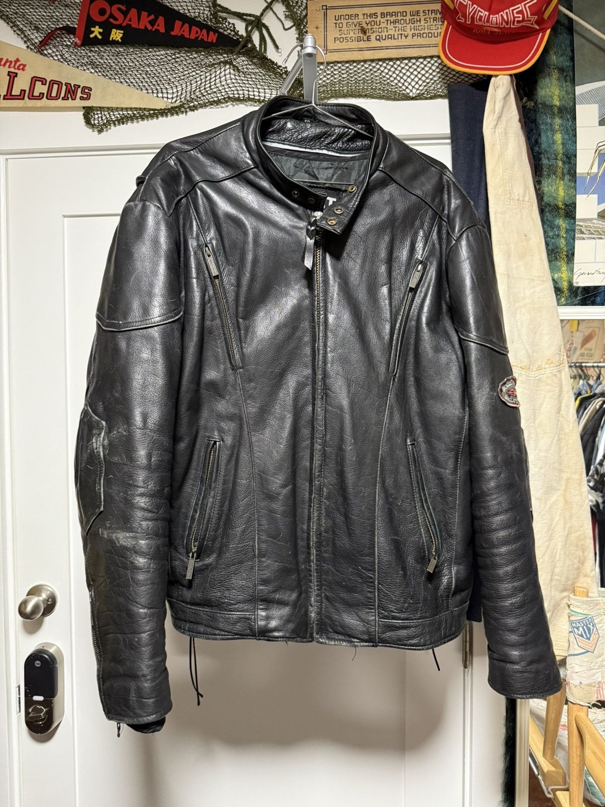 Vintage Vintage Bullet Proof Biker Apparel Leather Jacket Size US L / EU 52-54 / 3 - 3 Thumbnail
