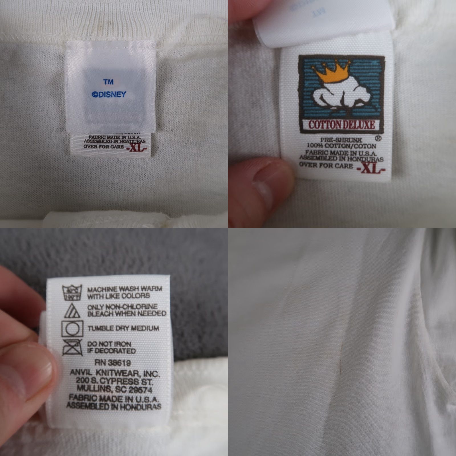 Disney VINTAGE Disney T-Shirt Mens XL White Henley Long Sleeve Mickey Mouse 90s Cartoon Logo Size US XL / EU 56 / 4 - 9 Thumbnail