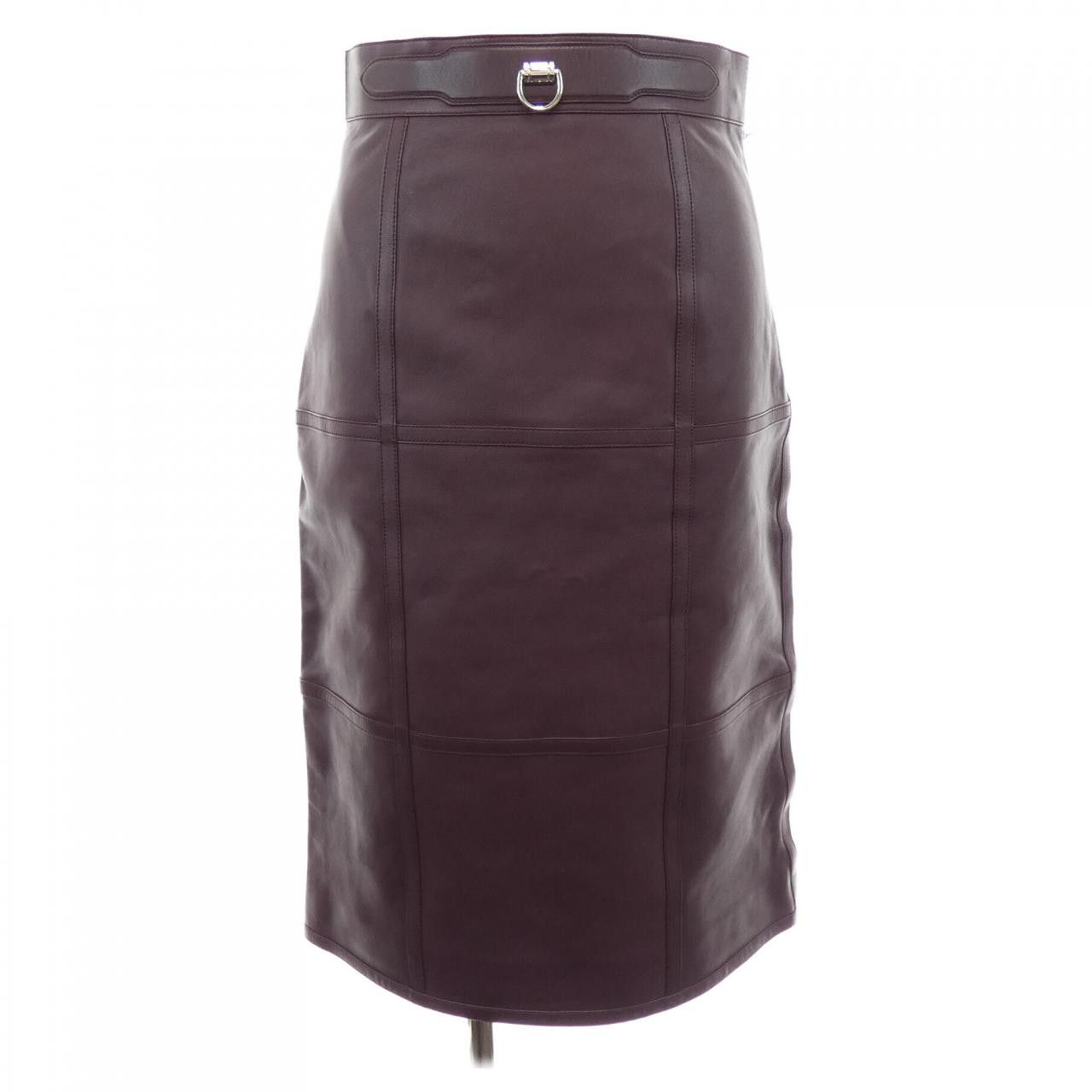 Hermes Hermes Hermes Lamb Leather Skirt Leather Skirts DUTY FREE for USA Size ONE SIZE - 1 Thumbnail