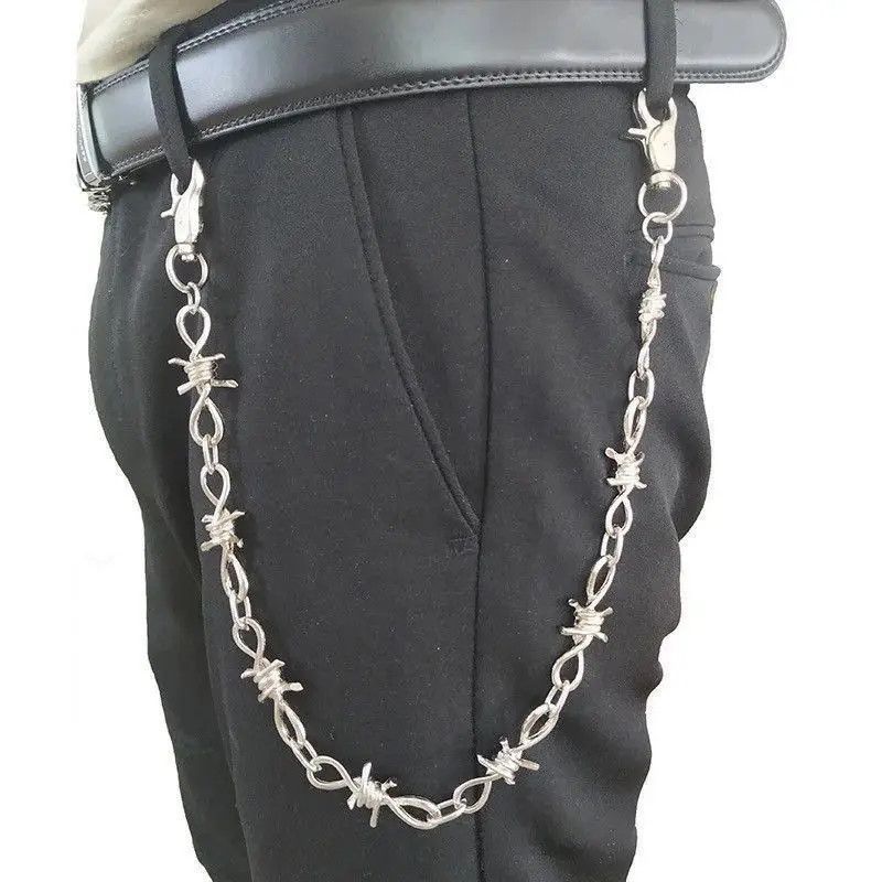 Jewelry Barb Wire Wallet Chain Size ONE SIZE - 1 Preview