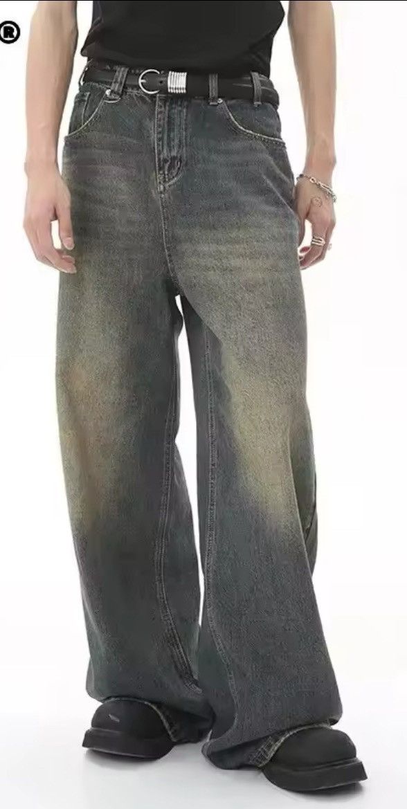 Japanese Brand × Jean Men's Denim Pants Old Blue Washed Size US 33 - 5 Thumbnail