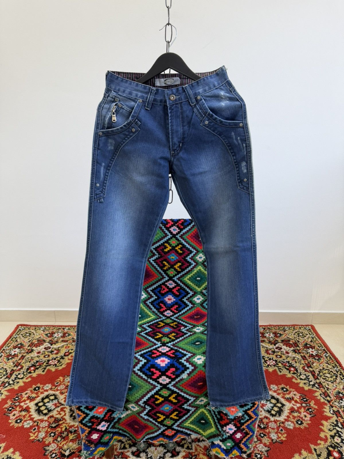 Japanese Brand Vintage Streetwear Baggy Flared Bootcut Denim Y2K Jeans Size US 30 / EU 46 - 1 Thumbnail