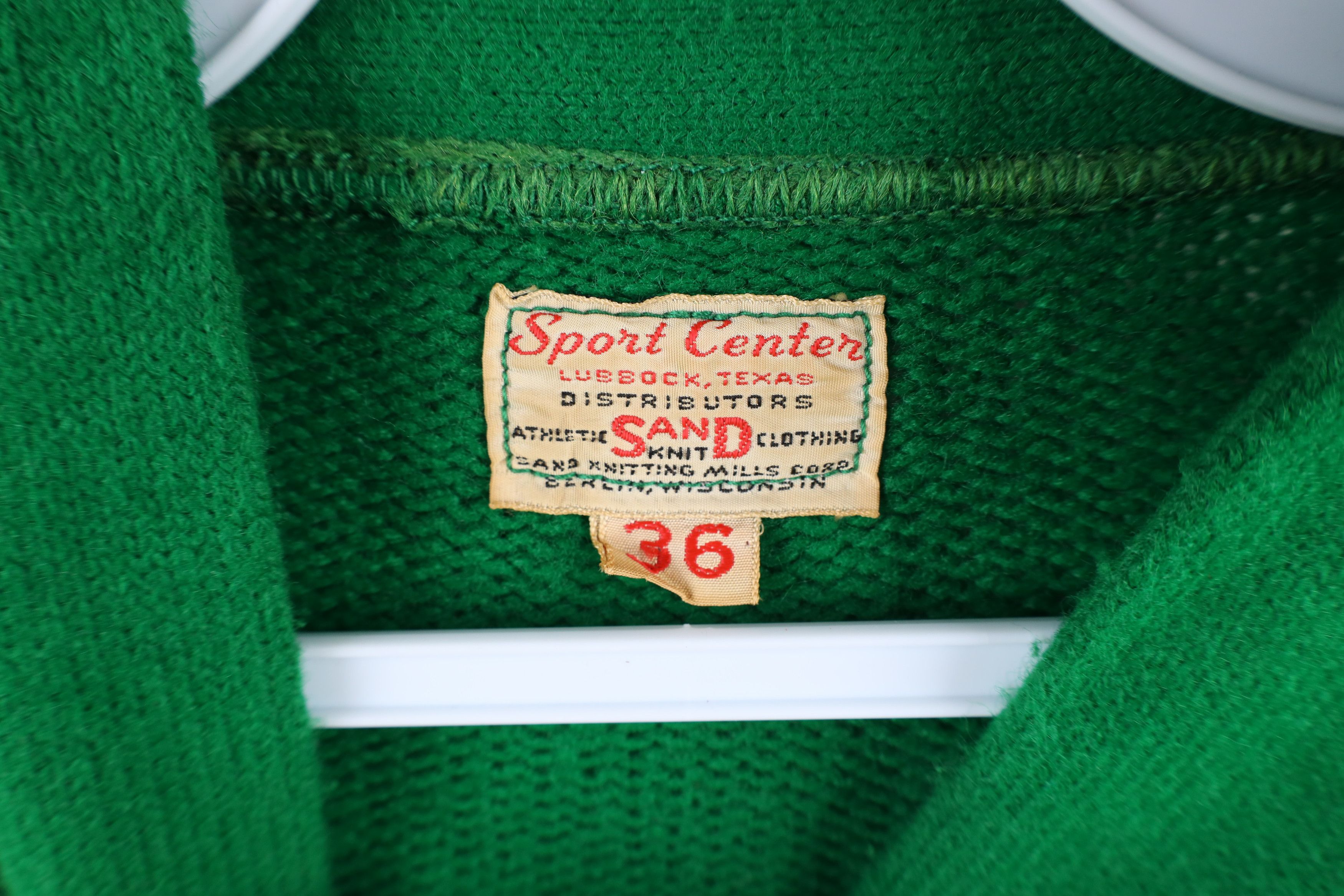 Vintage Vintage 60s Sand Knit Knit Cheerleader Varsity Sweater USA Size XS / US 0-2 / IT 36-38 - 7 Thumbnail