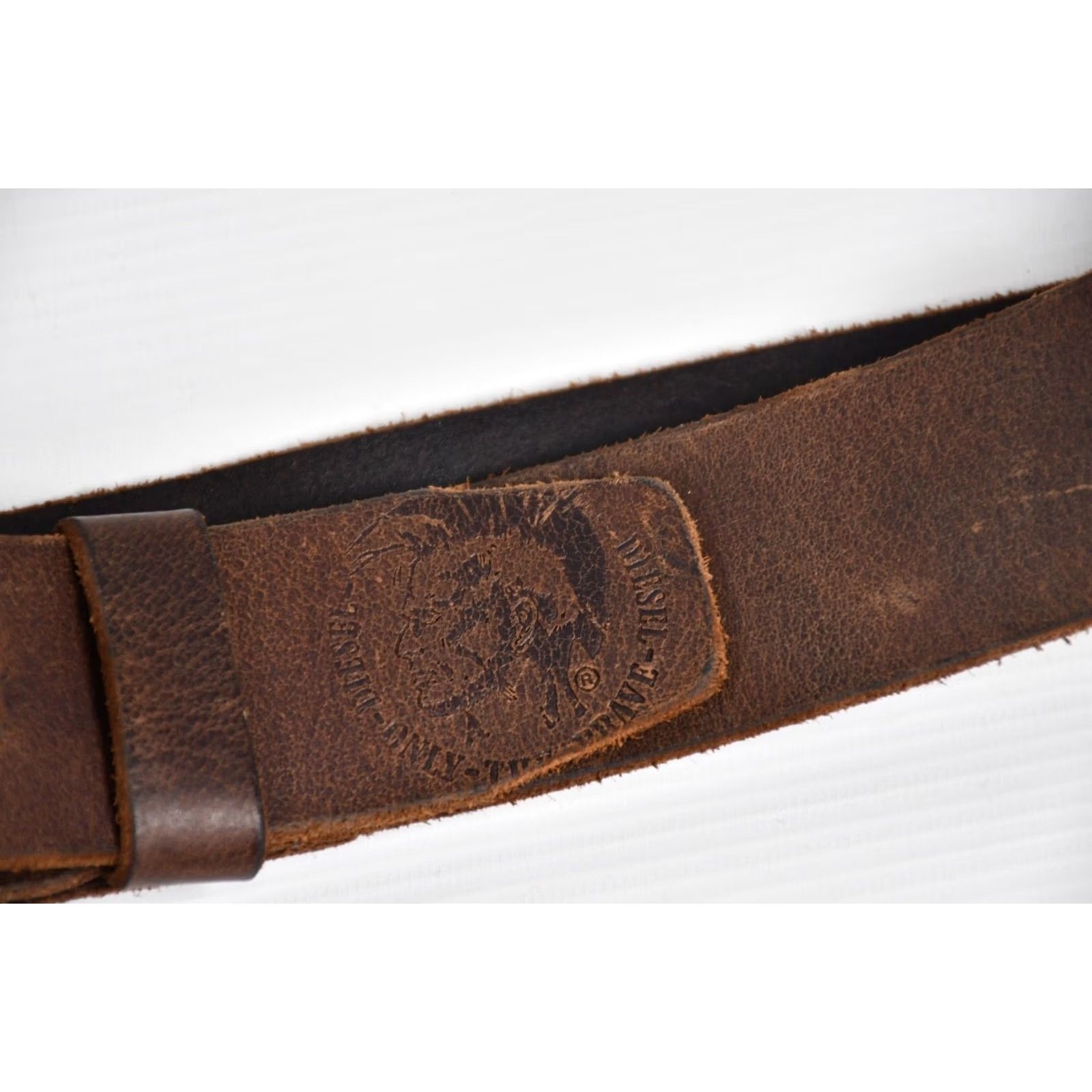 Diesel DIESEL Belt Men 95cm Brown Leather Vintage Size 95 Belt Mens Brown Leather Diesel Vintage 95cm Men Size ONE SIZE - 3 Thumbnail