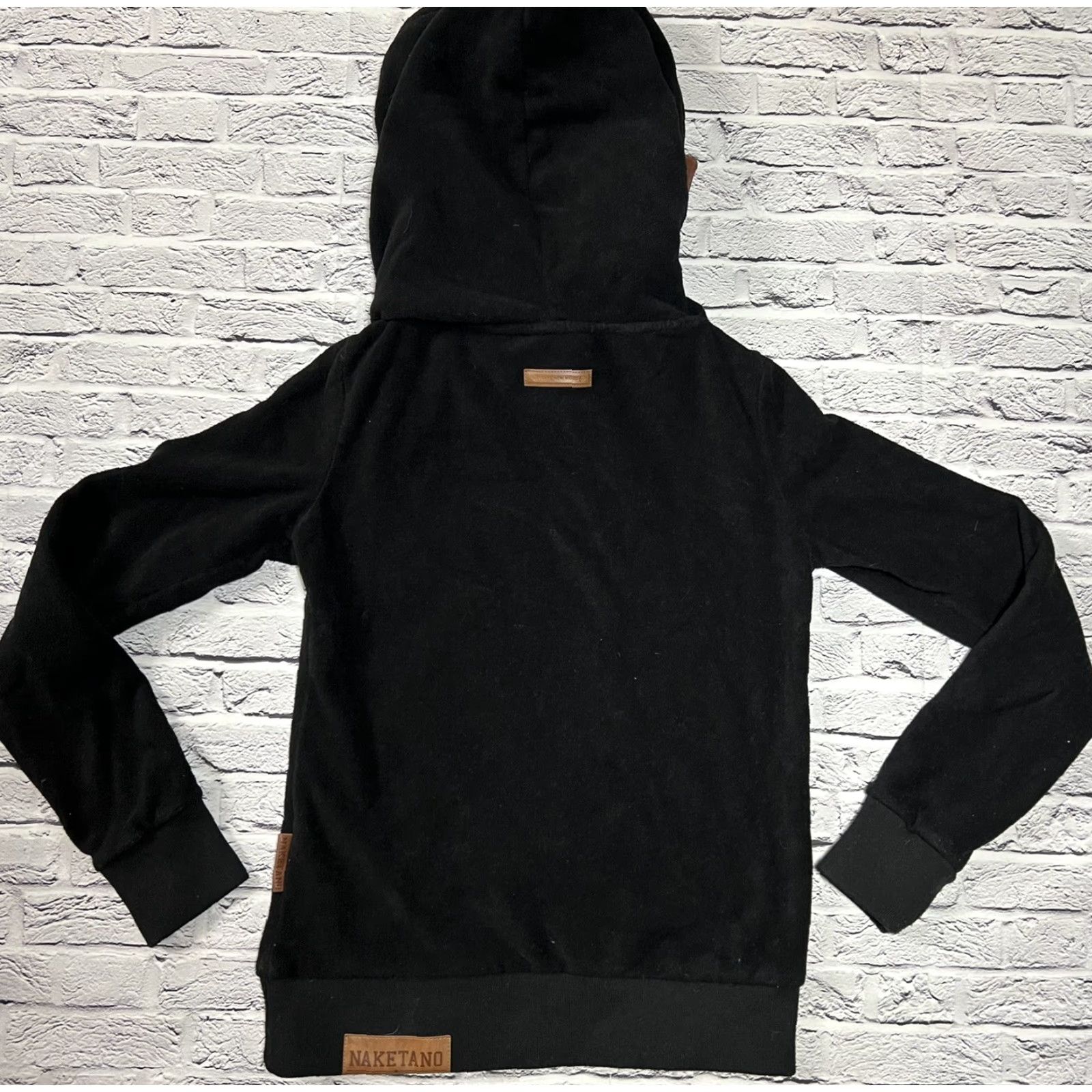 Vintage VINTAGE NAKETANO Black Fleece Hoodie Womens S Pullover Size S / US 4 / IT 40 - 2 Thumbnail