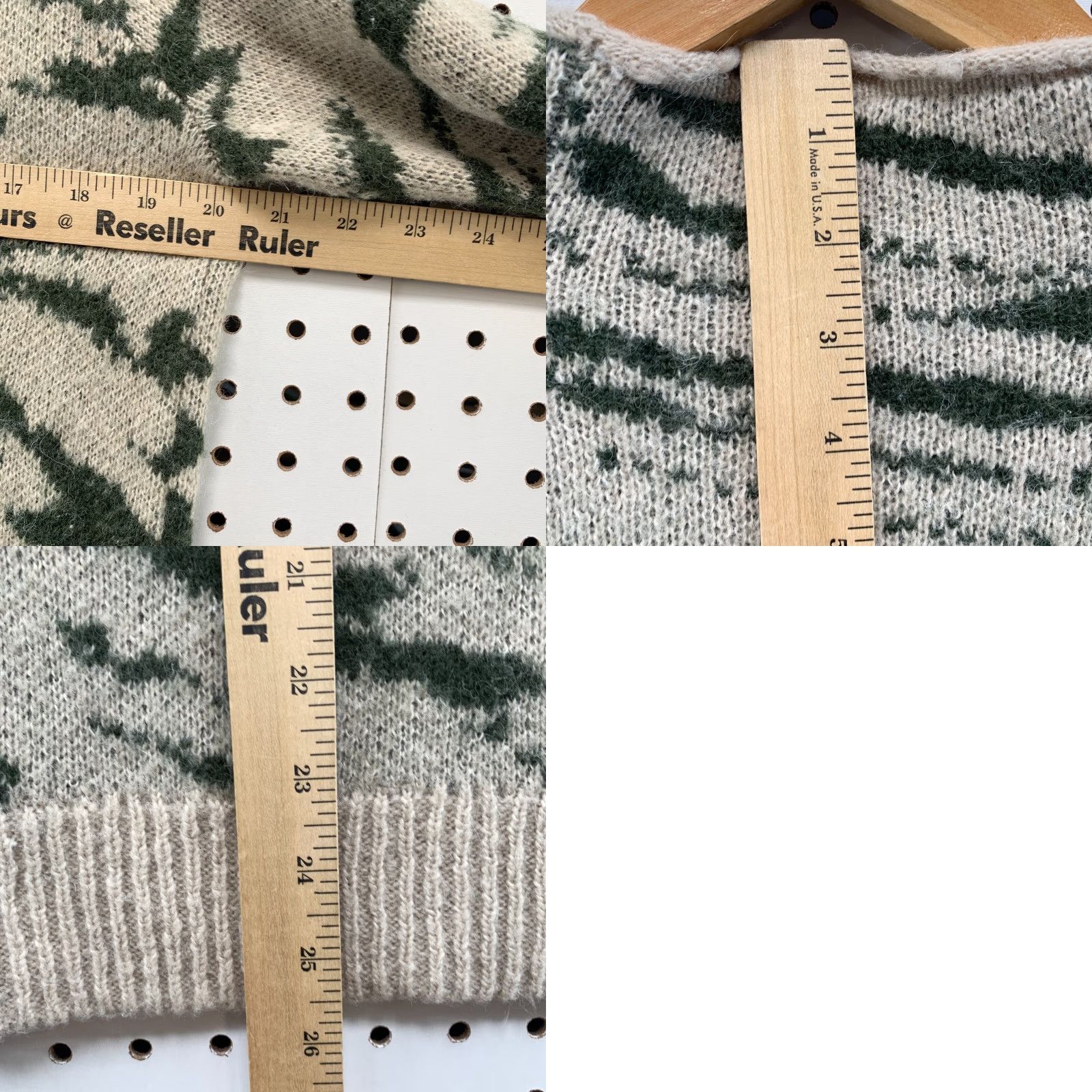 Madewell VINTAGE Madewell Alpca Blend Knit Sweater Beige Green Womens XXS Pullover 20.5x25.5 Size XXS / US 00 / IT 34 - 9 Thumbnail