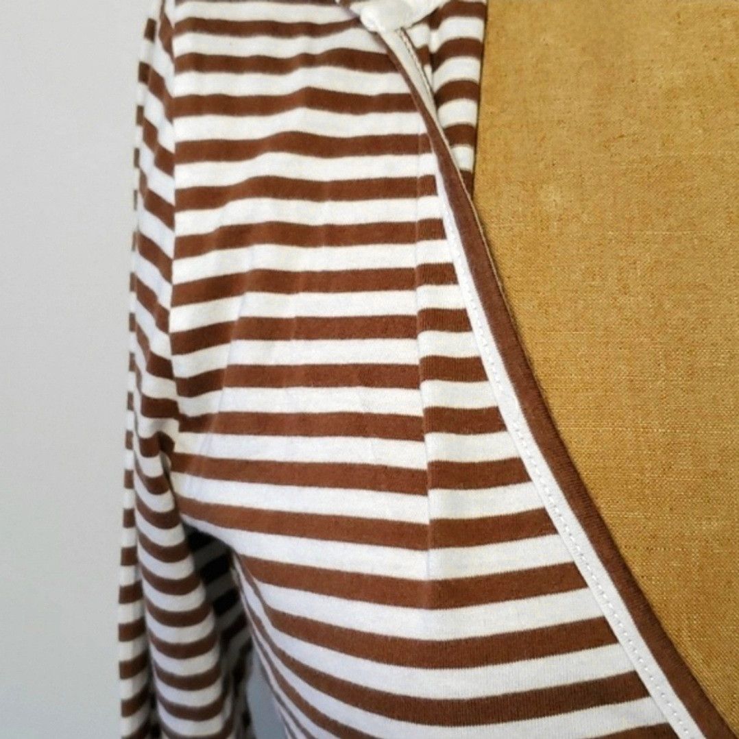 Izod Izod Size M Top Long Sleeve T-Shirt Stripe Brown White Hood Size M / US 6-8 / IT 42-44 - 5 Thumbnail