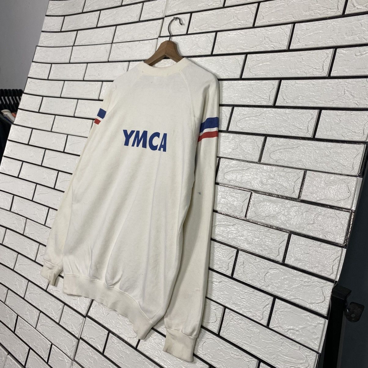 Japanese Brand 📌Vintage Sweatshirt YMCA Striped Design Issey Miyake Size US L / EU 52-54 / 3 - 11 Thumbnail