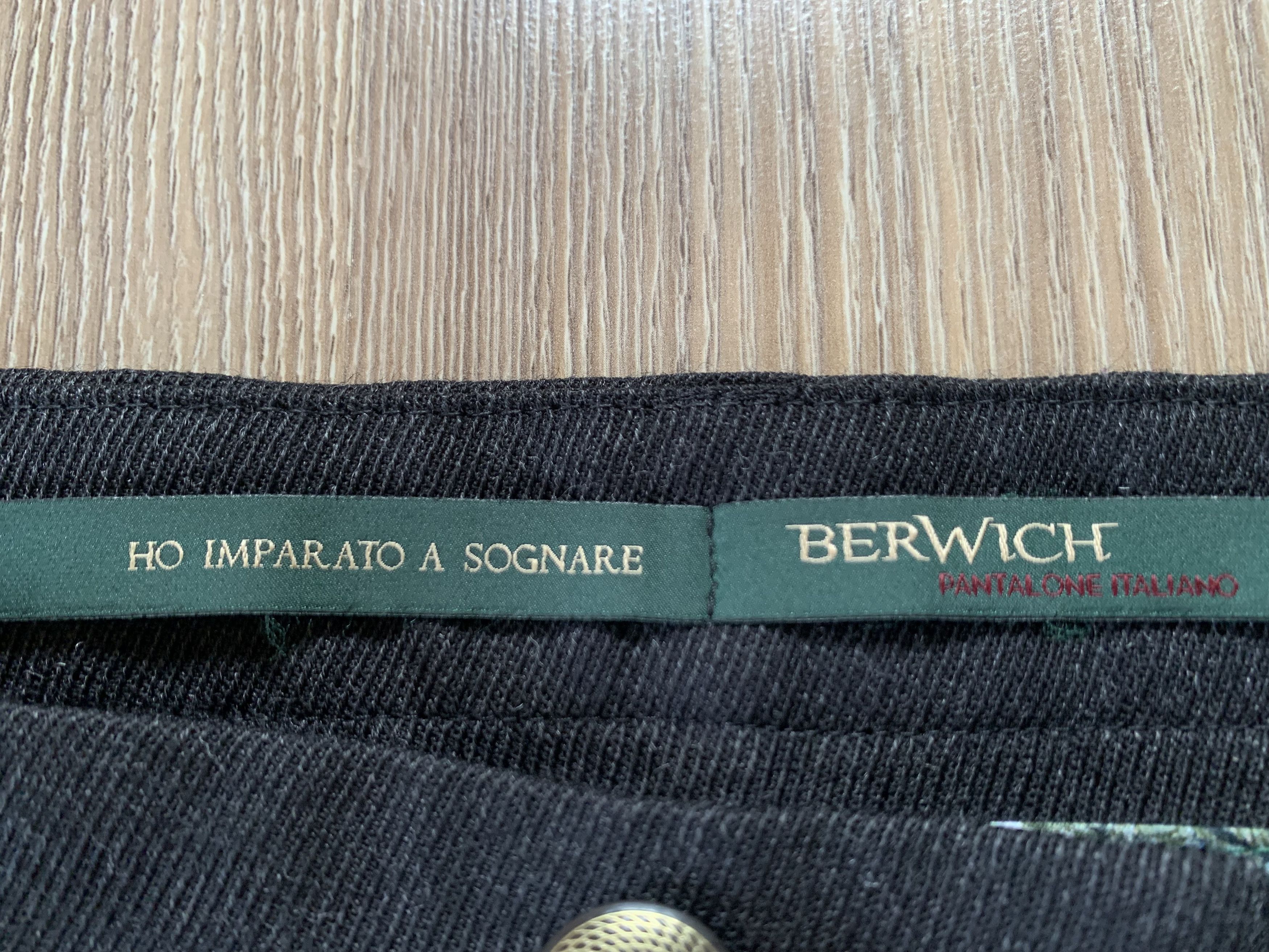 Vintage Berwich Mens Dark Grey Wool Pants Size US 32 / EU 48 - 9 Thumbnail