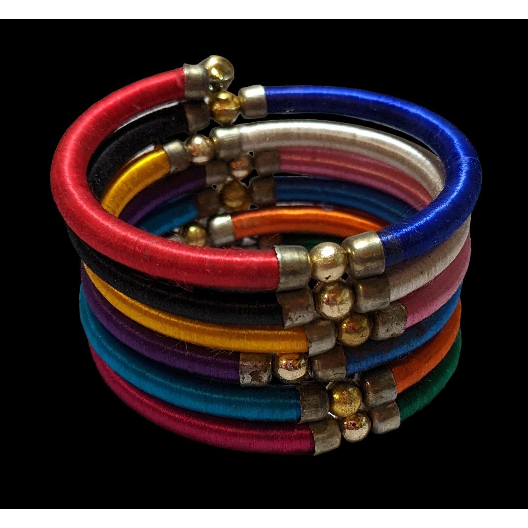 Other Rainbow Silk Thread Coil Bracelet Size ONE SIZE - 3 Thumbnail