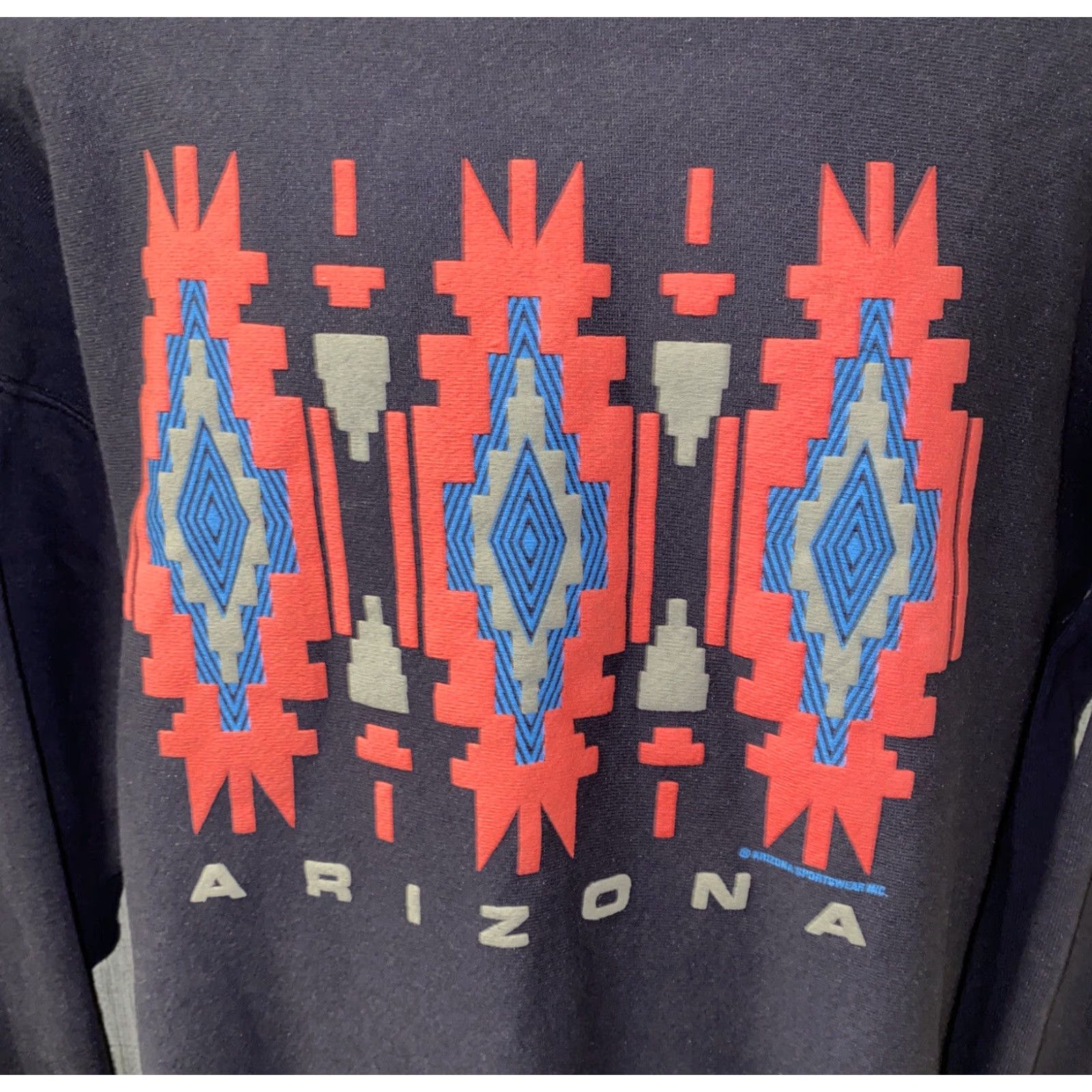 Vintage VINTAGE Identity Sweatshirt Men's XL Navy Blue Fleece Lined Astec Print USA Made Size US XL / EU 56 / 4 - 3 Thumbnail