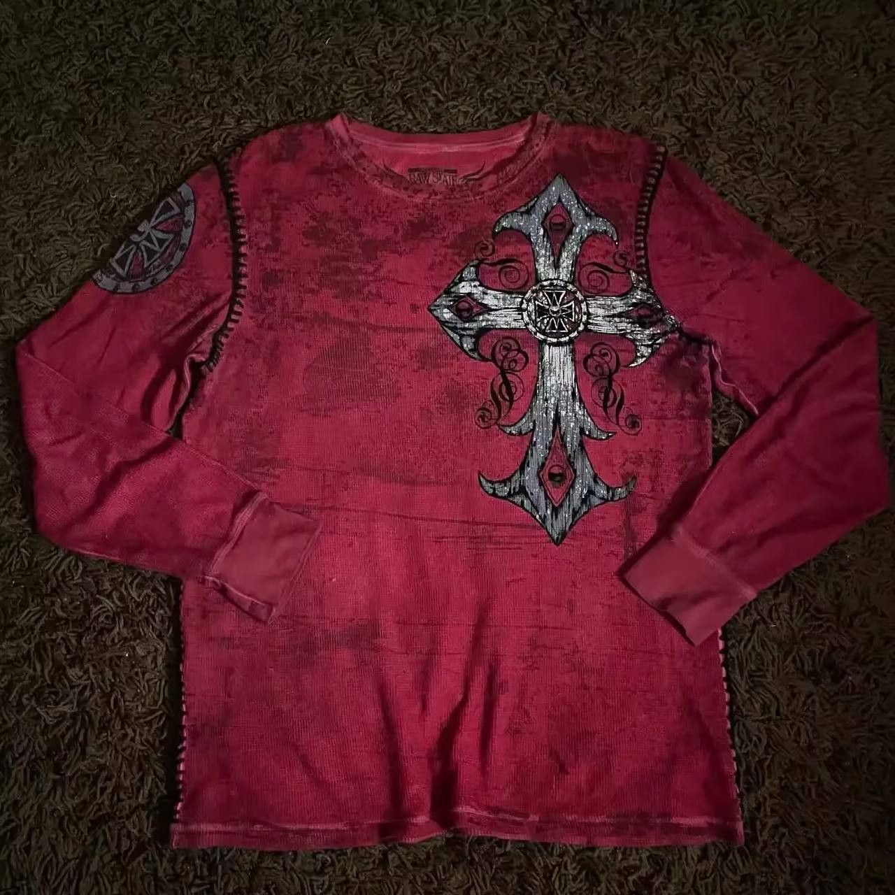 Japanese Brand × Vintage men's gothic-inspired print sweater Size US L / EU 52-54 / 3 - 3 Thumbnail