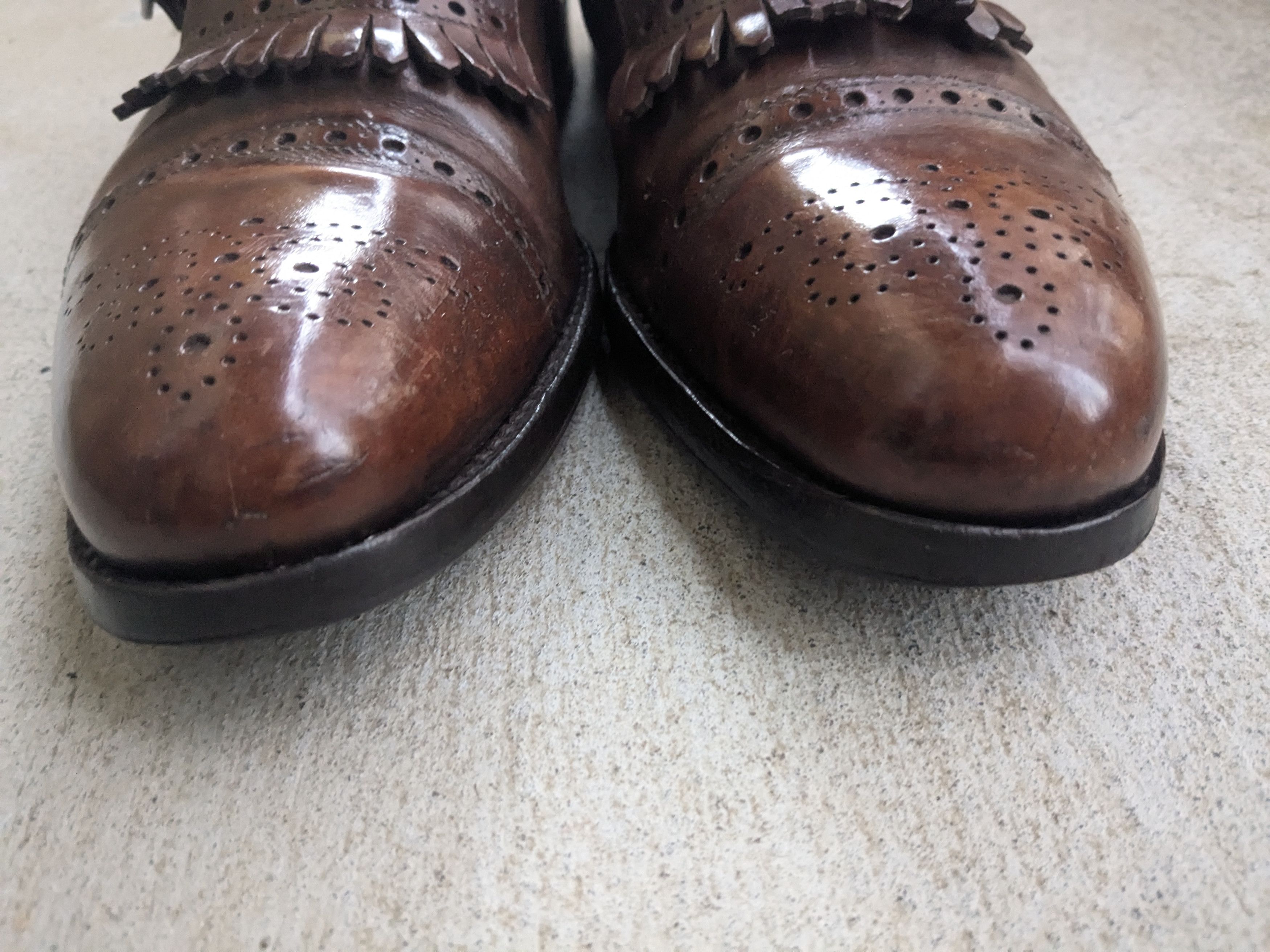 Prada Prada Monk Straps Brogues Buckle Brown Leather Fringe 9.5 Size US 9.5 / EU 42-43 - 2 Thumbnail