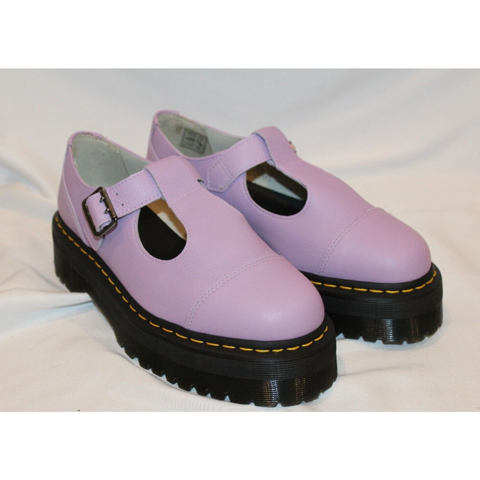 Dr. Martens NIB DR. MARTENS WOMEN'S BETHAN LEATHER LOAFER SANDALS LILAC Size US 11 / IT 41 - 3 Thumbnail