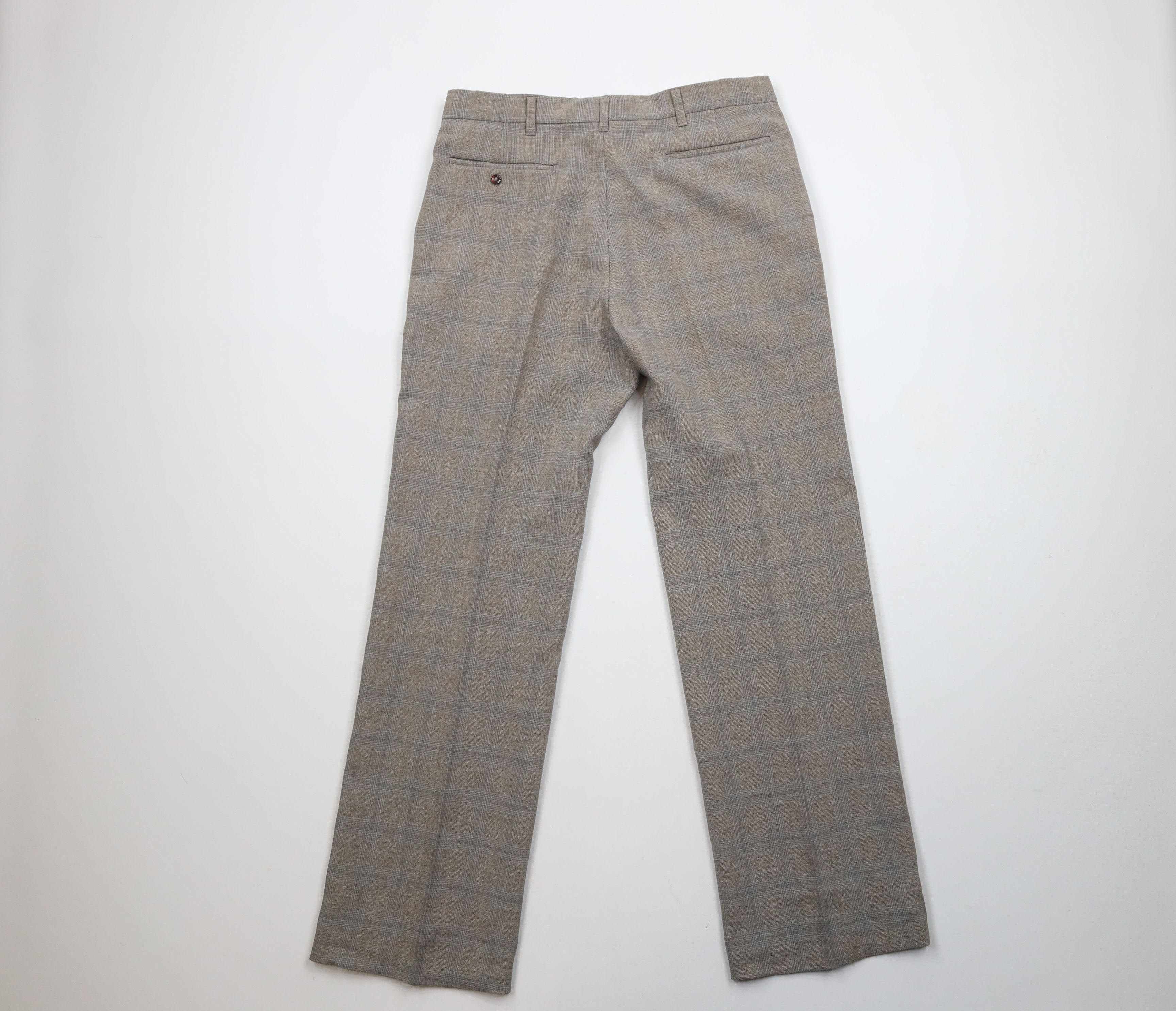Vintage Vintage 70s Streetwear Flared Wide Leg Chino Pants Plaid USA Size US 32 / EU 48 - 9 Thumbnail