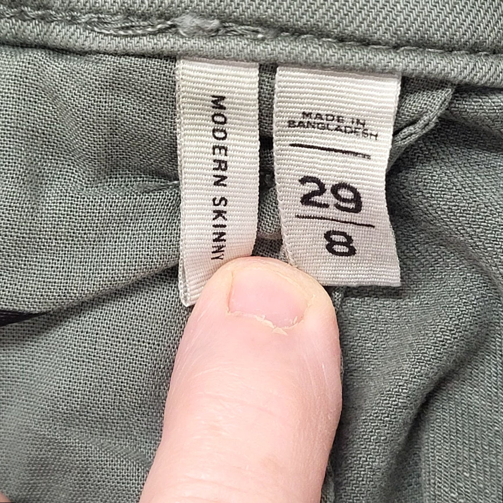 Loft Loft Jean Womens Size 29/8 Regular Pockets Modern Skinny Olive Army Green Denim Jeans Loft Marisa Womens Regular 29/8 Green Army 5-Pocket Design Size 29" - 2 Thumbnail