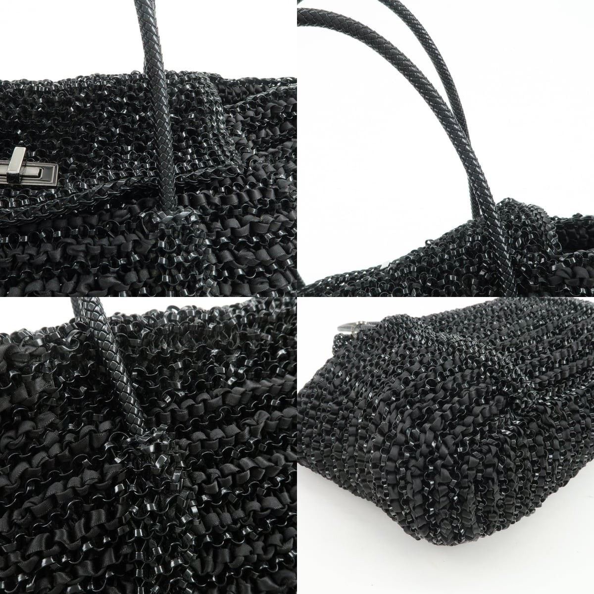 ANTEPRIMA Anteprima Lucchetto Wire PVC Tote Black Size ONE SIZE - 4 Thumbnail