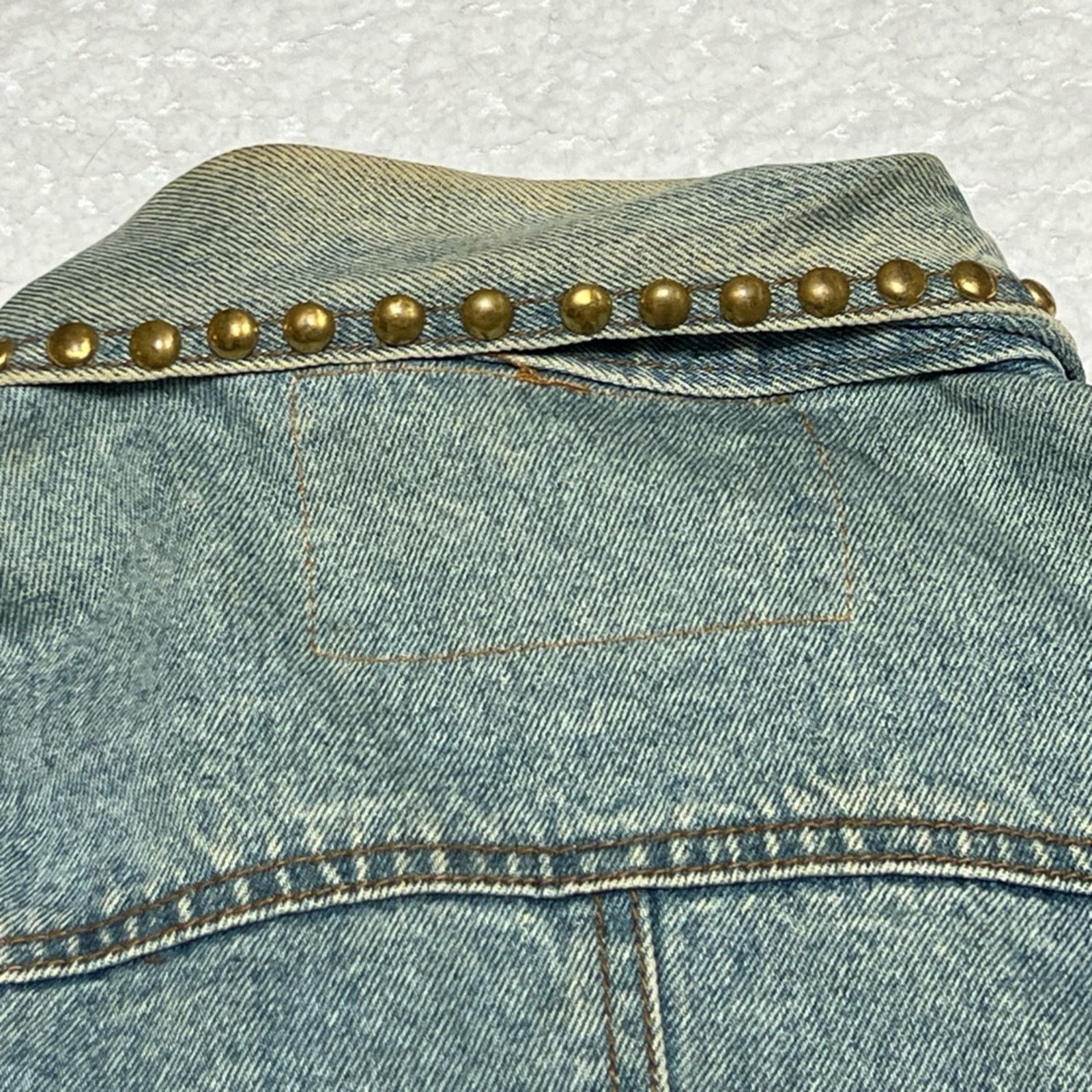 Vintage Vintage 80s Gazoz Bedazzled Jean Denim Jacket MADE IN USA Size L / US 10 / IT 46 - 8 Thumbnail