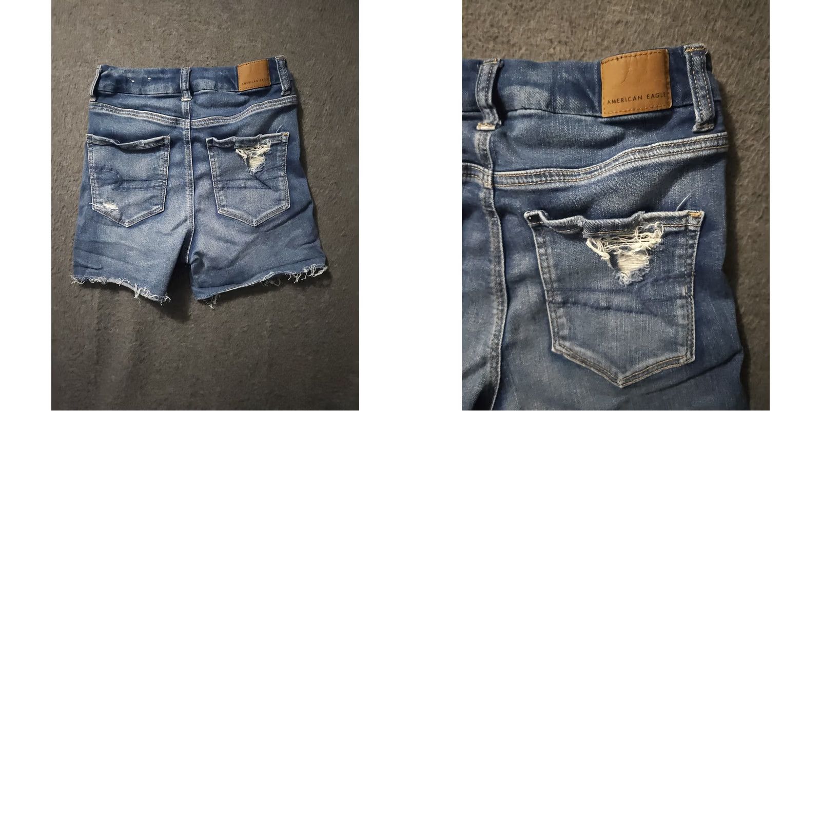 American Eagle Outfitters American Eagle Outfitters Shortie Shorts Women's 4 Blue Distressed Preppy High Rise 5-Pocket Denim Modern Regular Womens Size 27" / US 4 / IT 40 - 8 Thumbnail