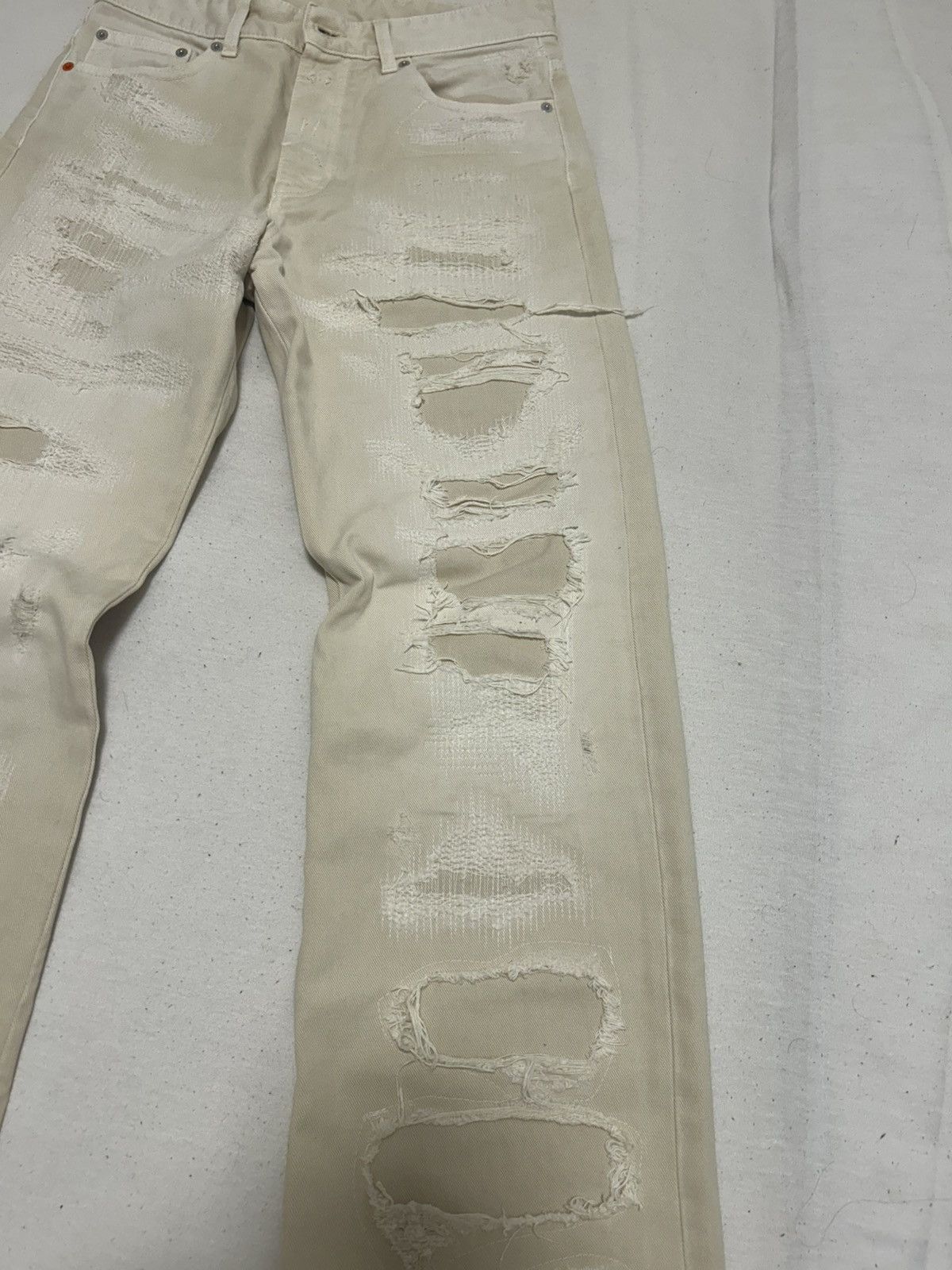 Heron Preston Heron Preston Distressed Straight-Leg Jeans Size US 28 / EU 44 - 2 Thumbnail