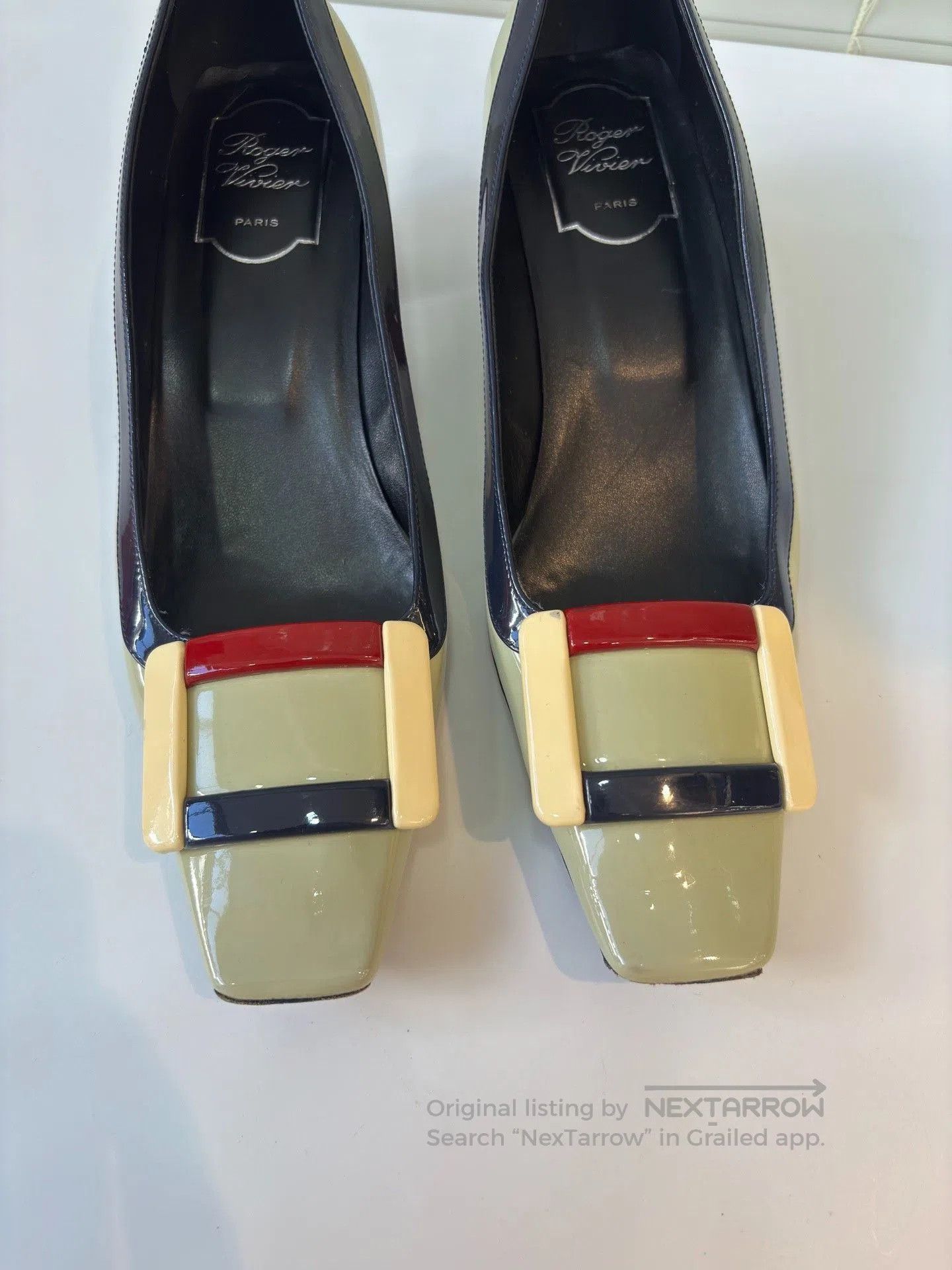 Roger Vivier RV Classic Colorblock Women's Shoes. Size US 7.5 / IT 37.5 - 8 Thumbnail