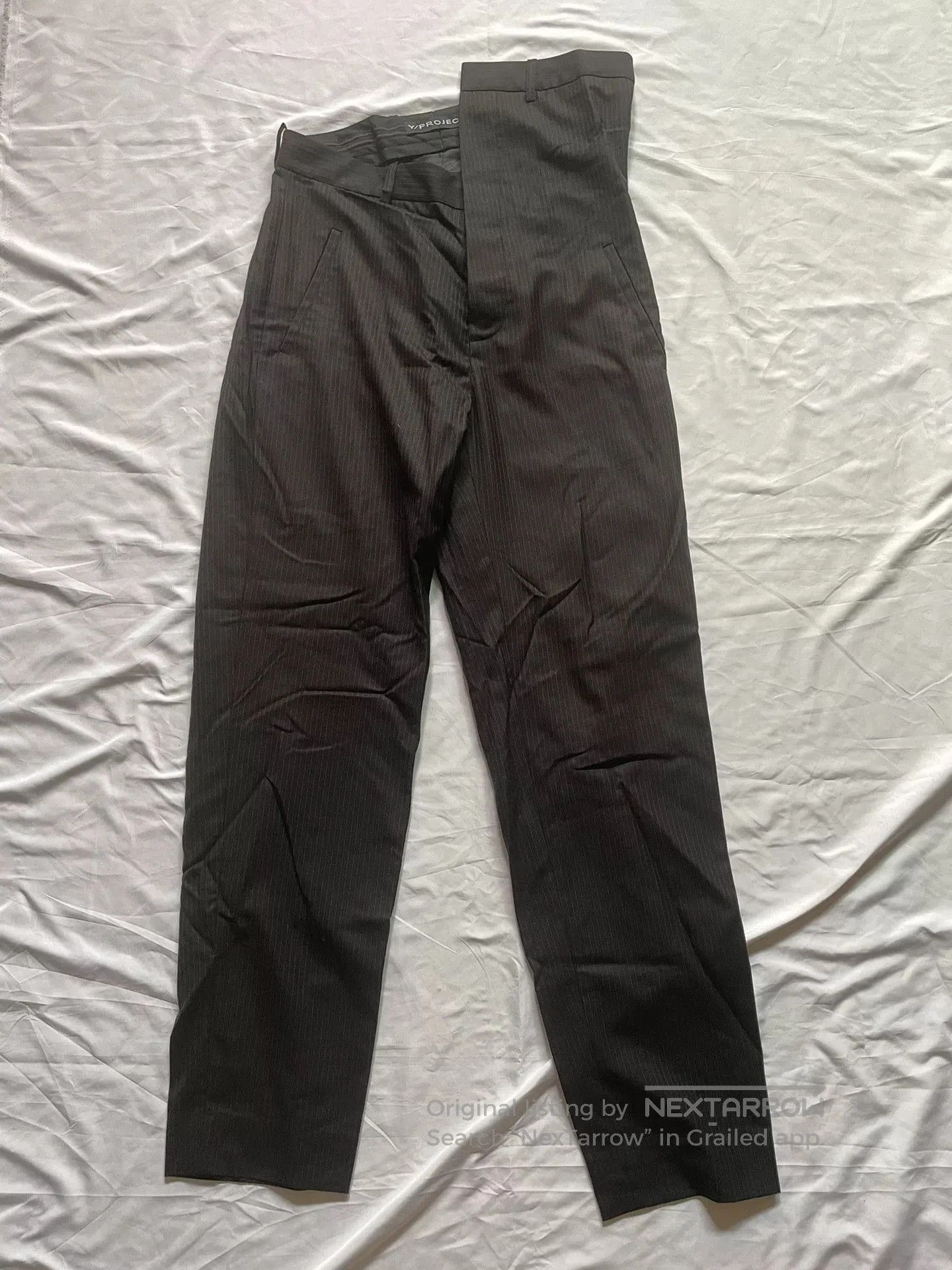 Y/Project unique tailored long pants with asymmetrical design. Size US 26 / EU 42 - 2 Thumbnail