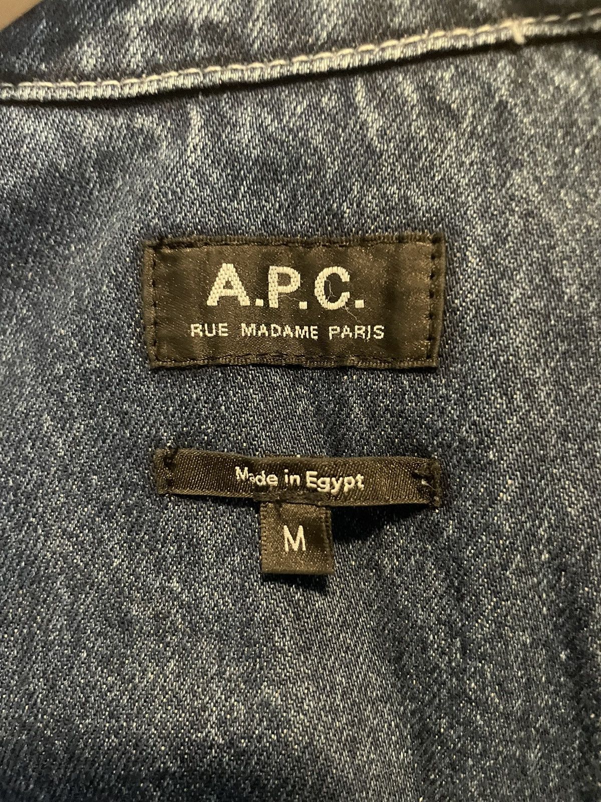 A.P.C. BNWT Men’s A.P.C. Blouson Antonio Logo Washed Indigo Size M Size US M / EU 48-50 / 2 - 4 Thumbnail