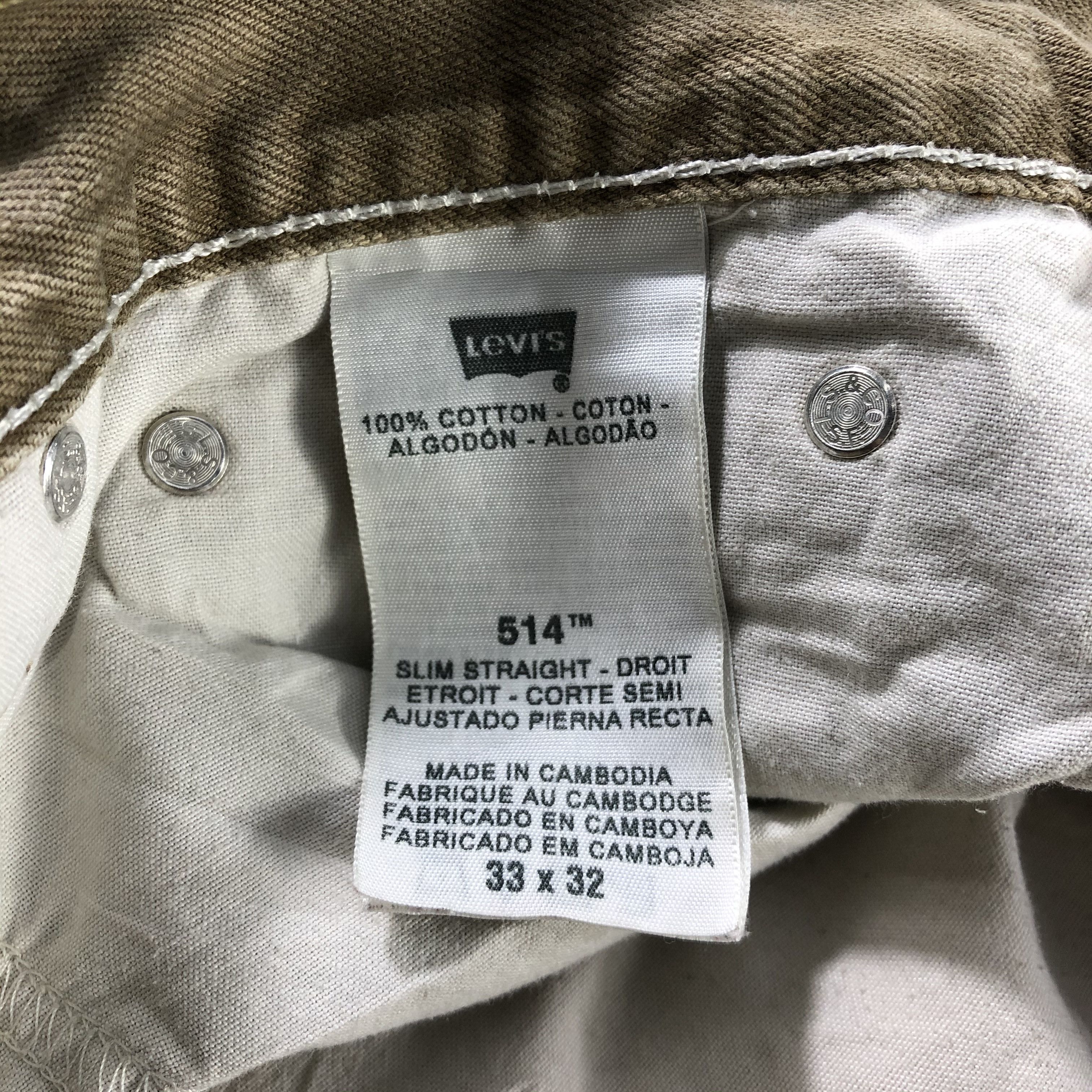 Levi's Vintage Levis 514 Jeans Earth Tone Denim KJ1369 Size US 33 - 13 Thumbnail