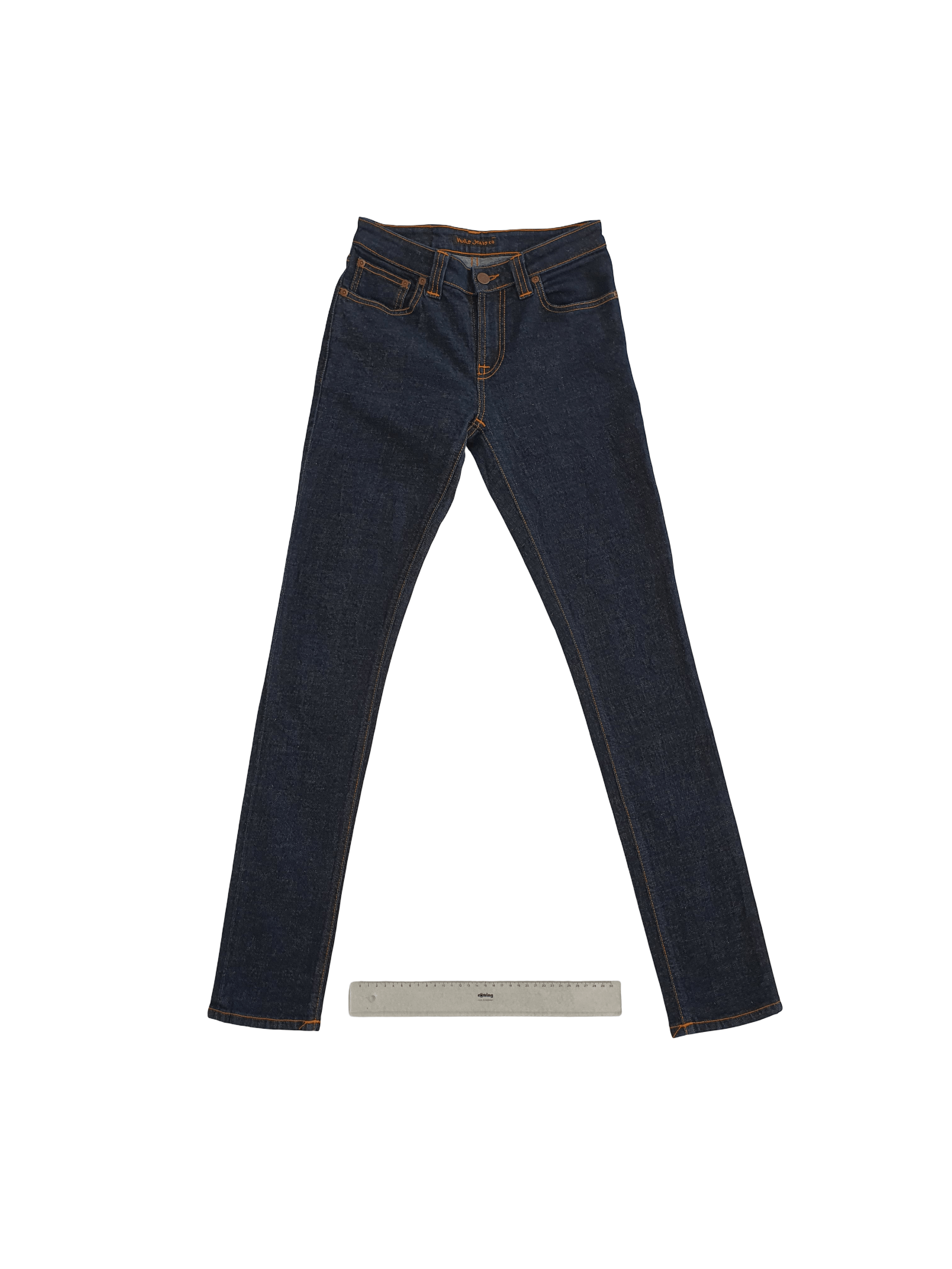 Nudie Jeans SKINNY LIN Denim Jeans - TWILL NAVY (N904) - W27 L32 Size US 27 - 1 Thumbnail