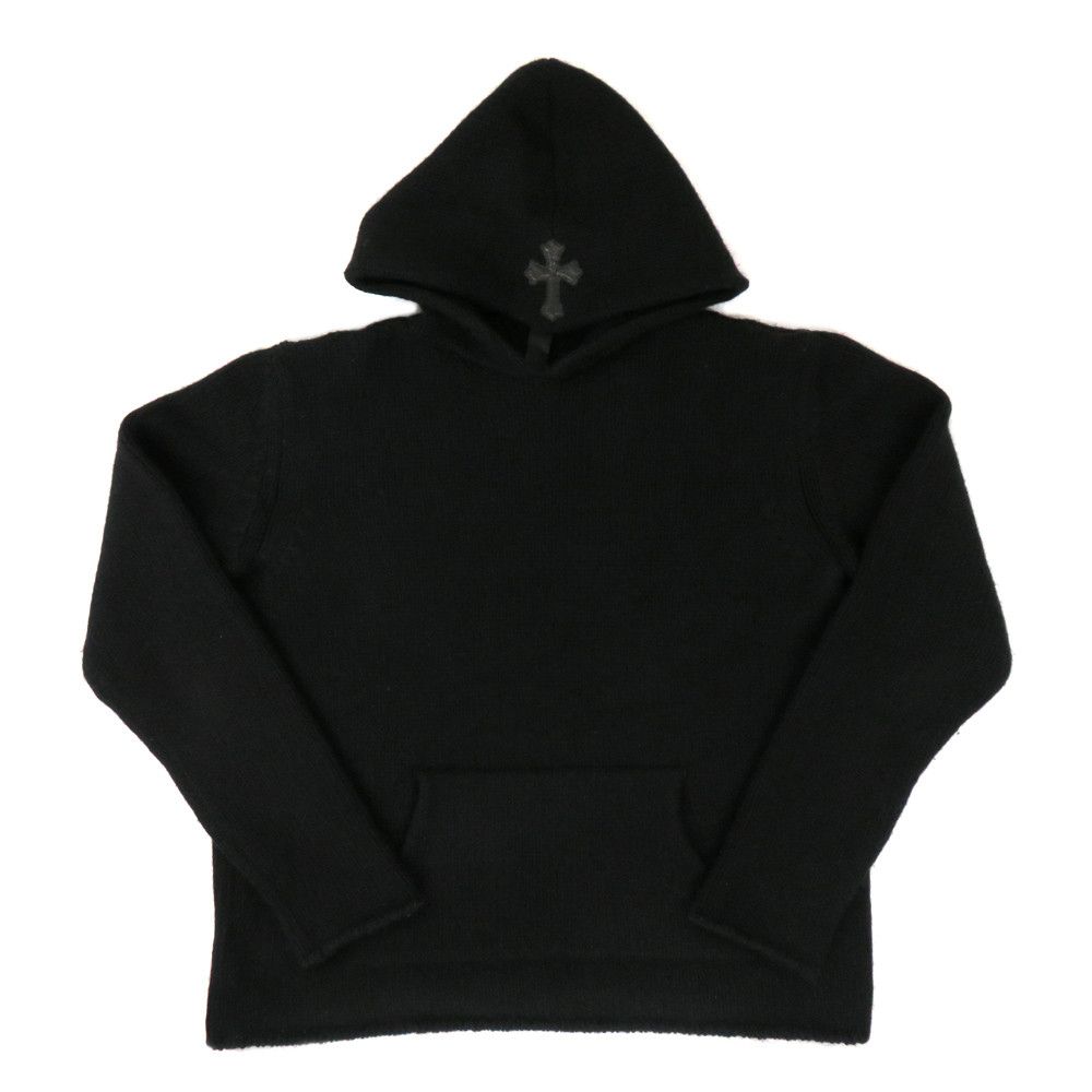image of Chrome Hearts Cashmere Hoodie in Black, Men's (Size Large)