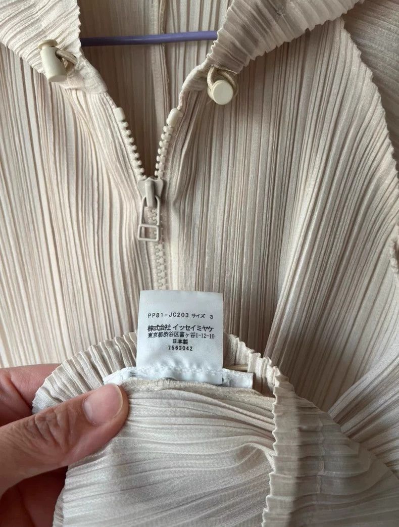 Issey Miyake Issey Miyake size:3 A beige hoodie with a zipper cardigan Size M / US 6-8 / IT 42-44 - 5 Thumbnail
