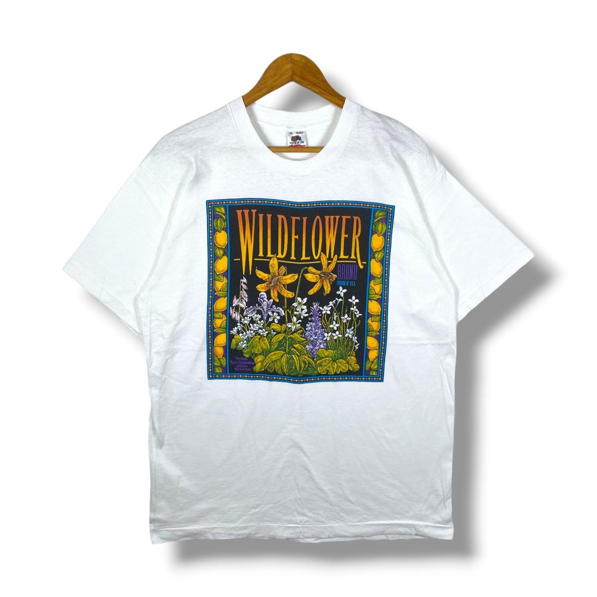 Vintage Vintage 90s WILDFLOWER Graphic Tee Shirt Extra Large Size Size US XL / EU 56 / 4 - 1 Thumbnail