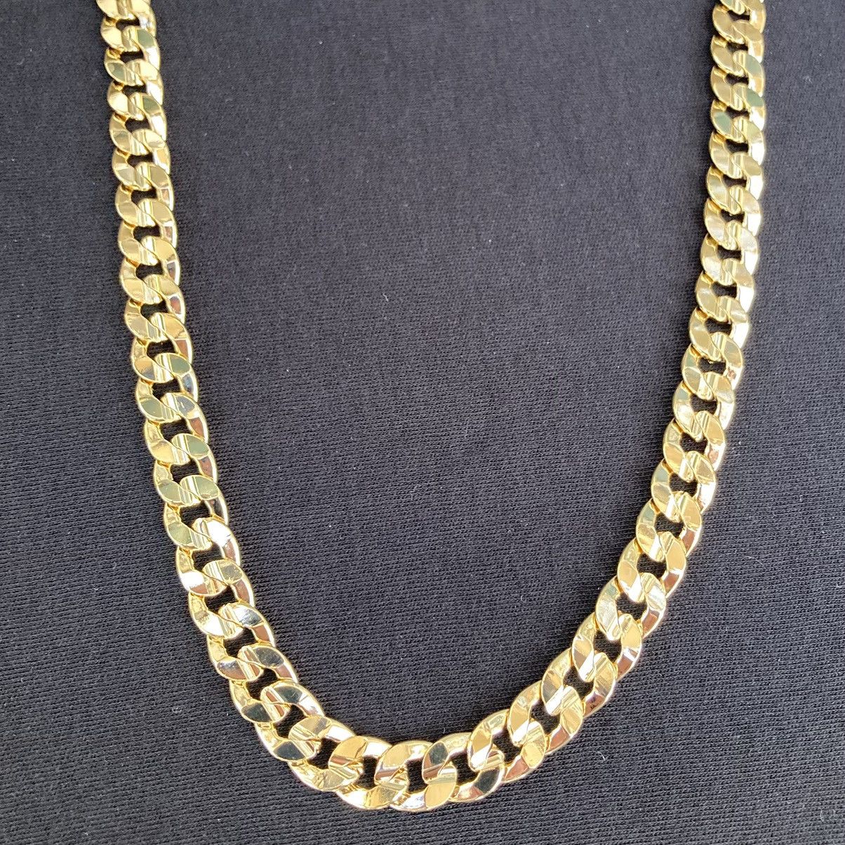 Jewelry Gold Chain Cuban Link Necklace 24in 10mm Size ONE SIZE - 3 Thumbnail