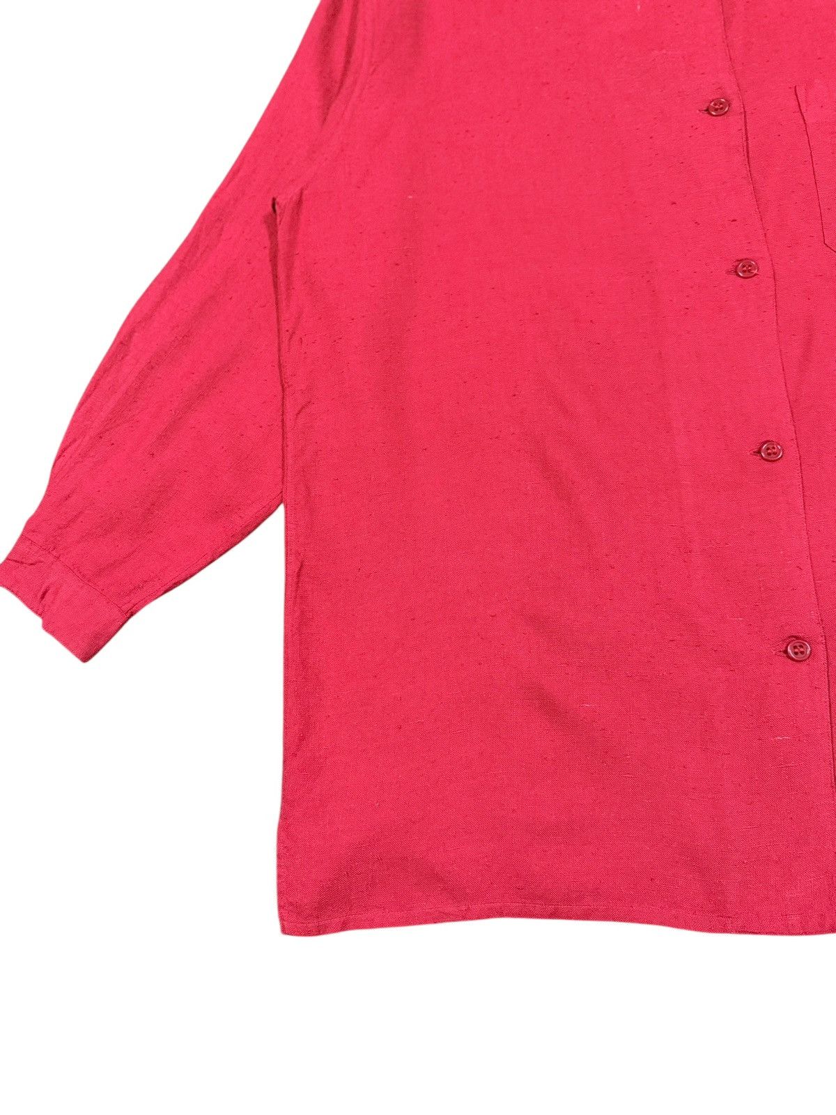 Yohji Yamamoto Vtg🔥80’s Workshop Yohji Yamamoto Cotton Linen Red Button Ups Size US XL / EU 56 / 4 - 9 Thumbnail