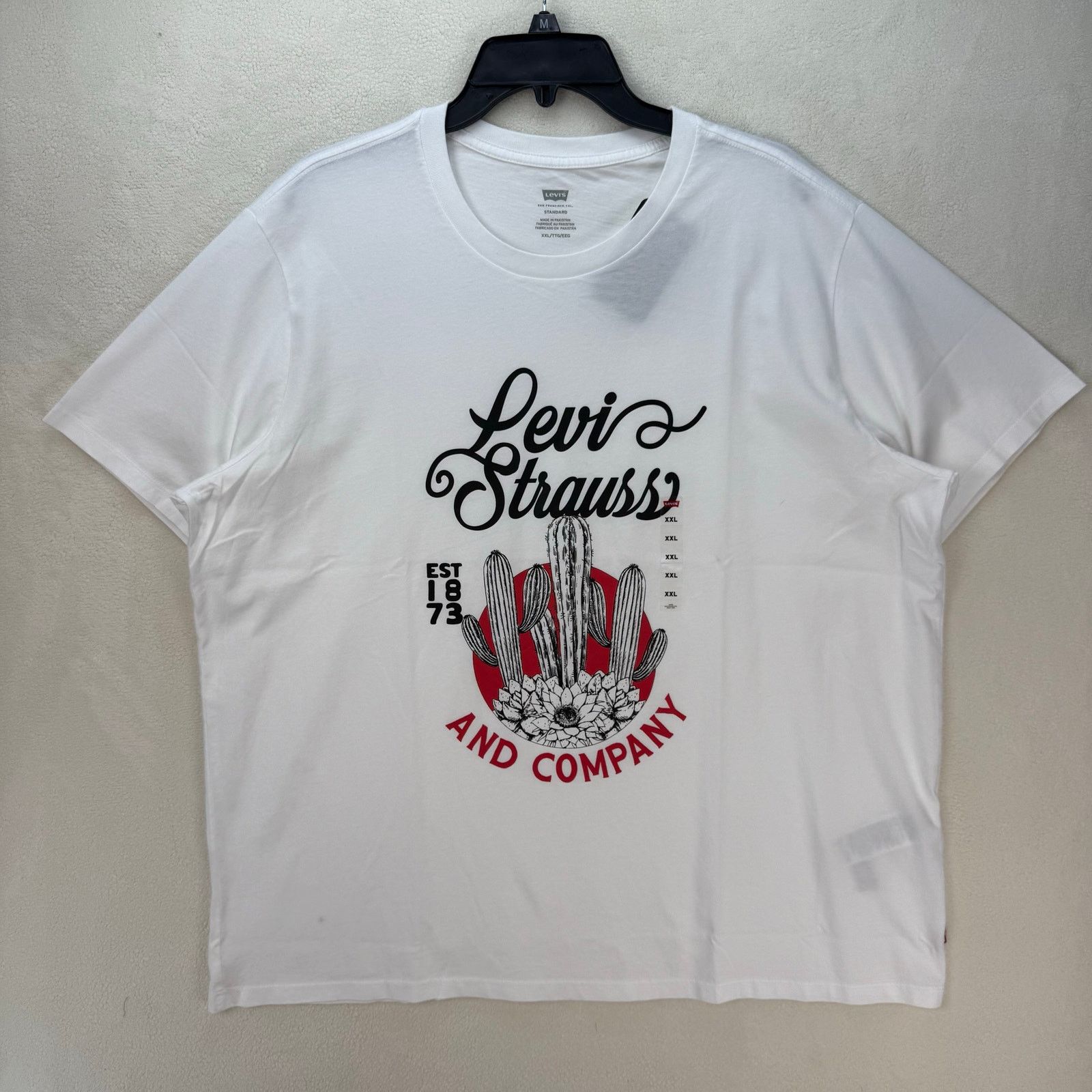 Levi's LEVI'S MEN'S XXL CACTUS FLOWER WHITE TSHIRT Size US XXL / EU 58 / 5 - 1 Thumbnail