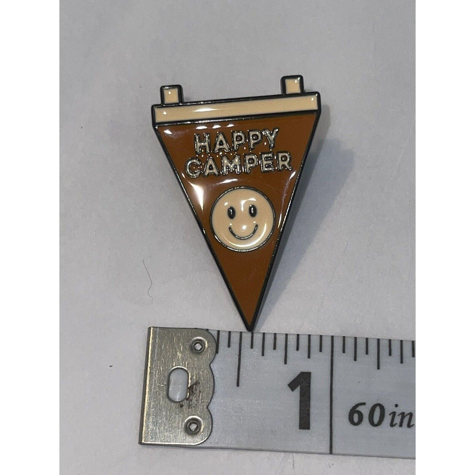 Other Happy Camper Smiling Flag Pin Brooch Size ONE SIZE - 1 Thumbnail