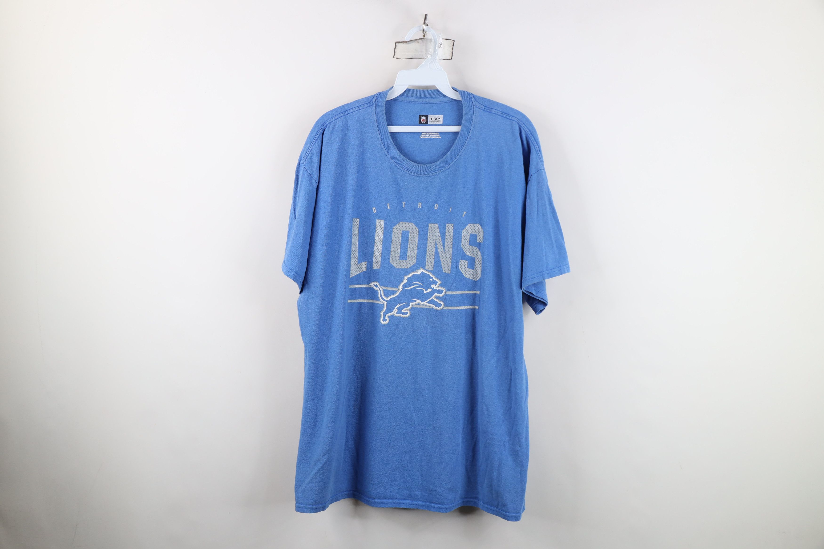 Vintage Vintage Y2K NFL Spell Detroit Lions Football T-Shirt Blue Size US XL / EU 56 / 4 - 1 Thumbnail