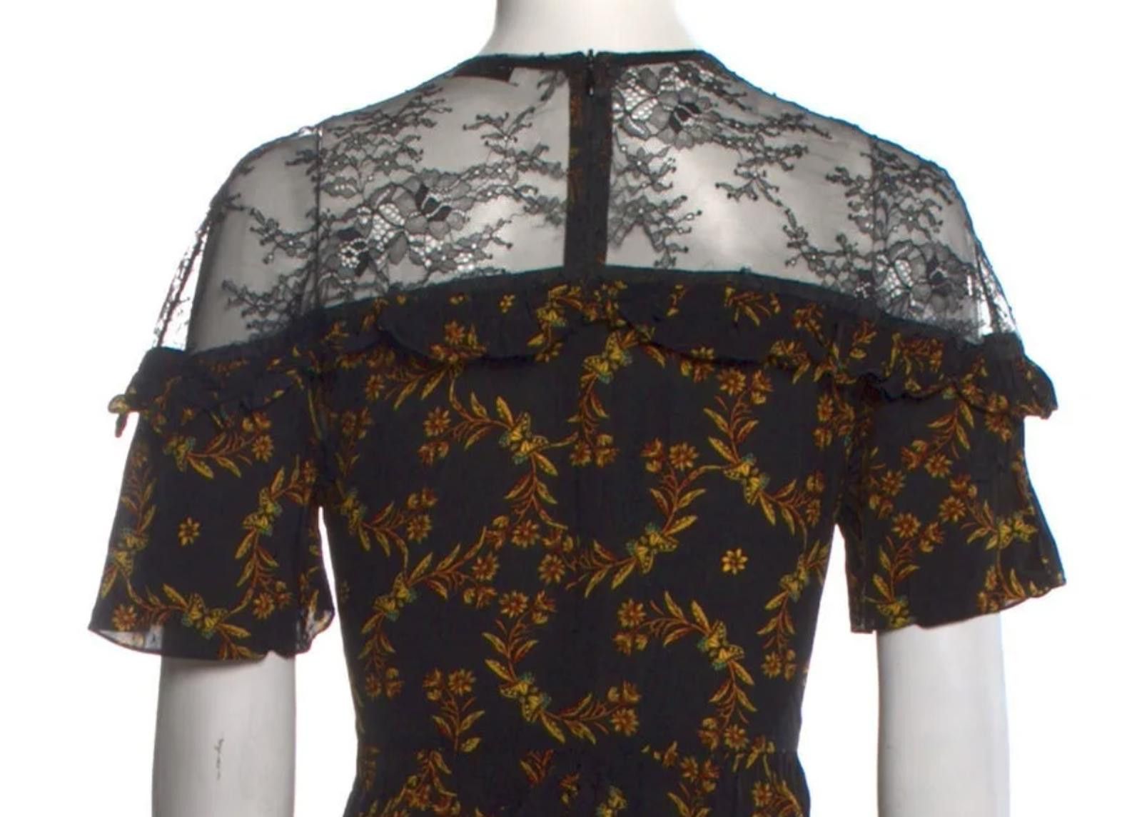Sandro Sandro Lace Pattern Mini Dress Size: M Size M / US 6-8 / IT 42-44 - 4 Thumbnail