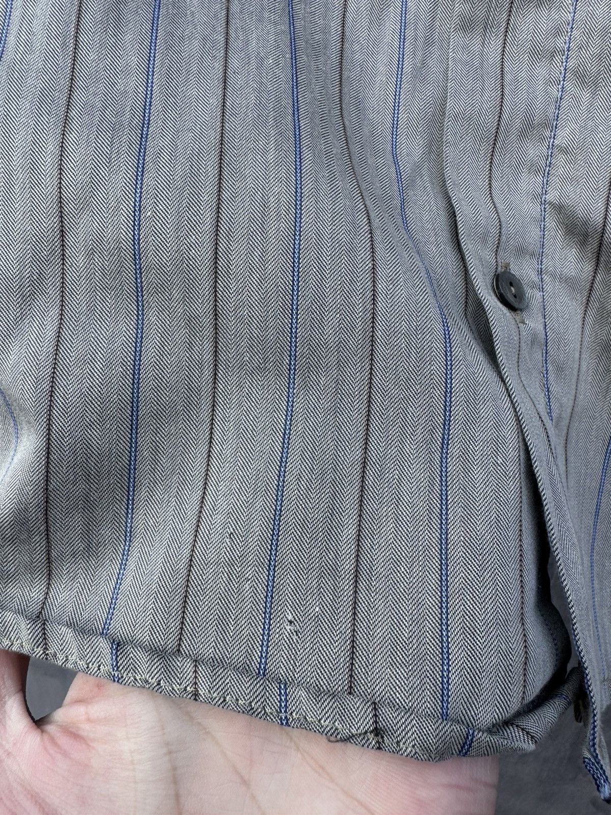 Dolce & Gabbana Dolce Gabbana Vintage Zip Collar Stripped Shirt Size 34/48 Size US M / EU 48-50 / 2 - 10 Thumbnail