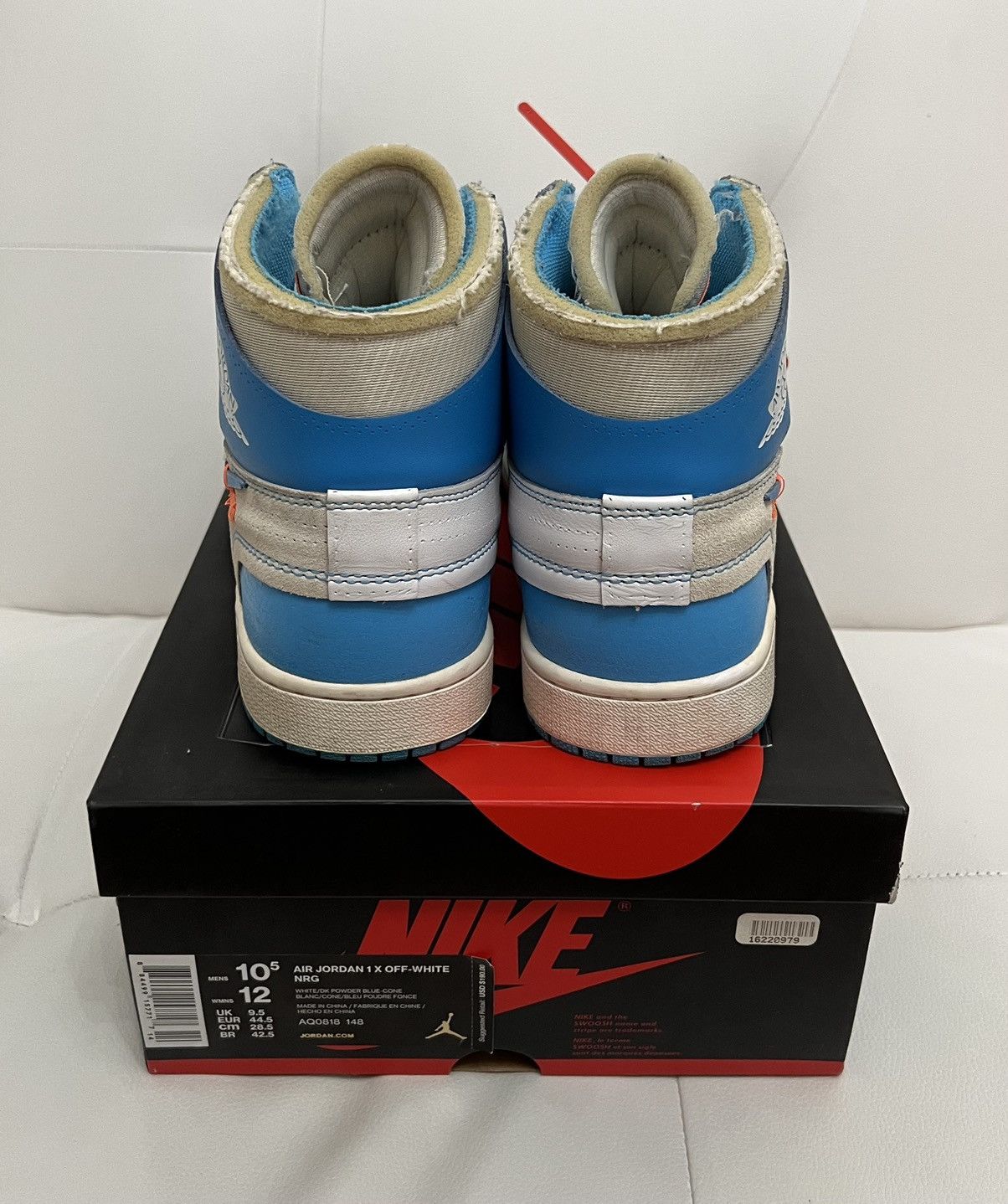 Jordan Brand × Off-White Air Jordan 1 x Off-White NRG UNC Sneakers Men’s Size 10.5 Size US 10.5 / EU 43-44 - 4 Thumbnail