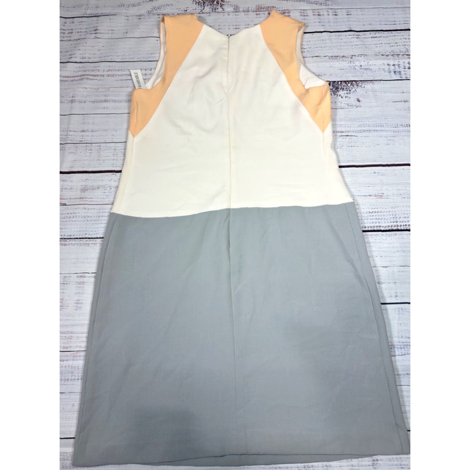 Vintage Shelby & Palmer Womens Tank Dress Size 16 White/Gray Knee Length Back Zip New Size XXL / US 16-18 / IT 52-54 - 4 Thumbnail