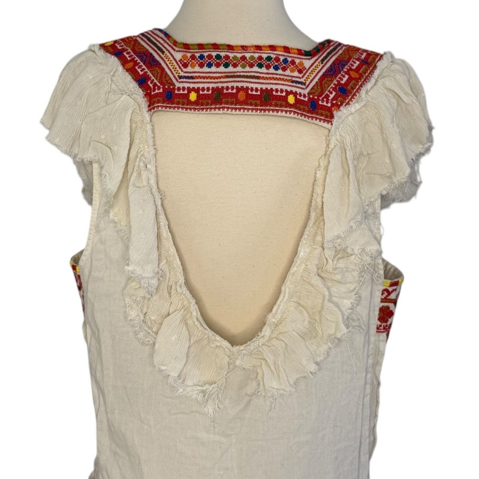 Free People FREE PEOPLE Day Glow Embroidered Mini Dress Tulum Boho SP Size S / US 4 / IT 40 - 11 Thumbnail
