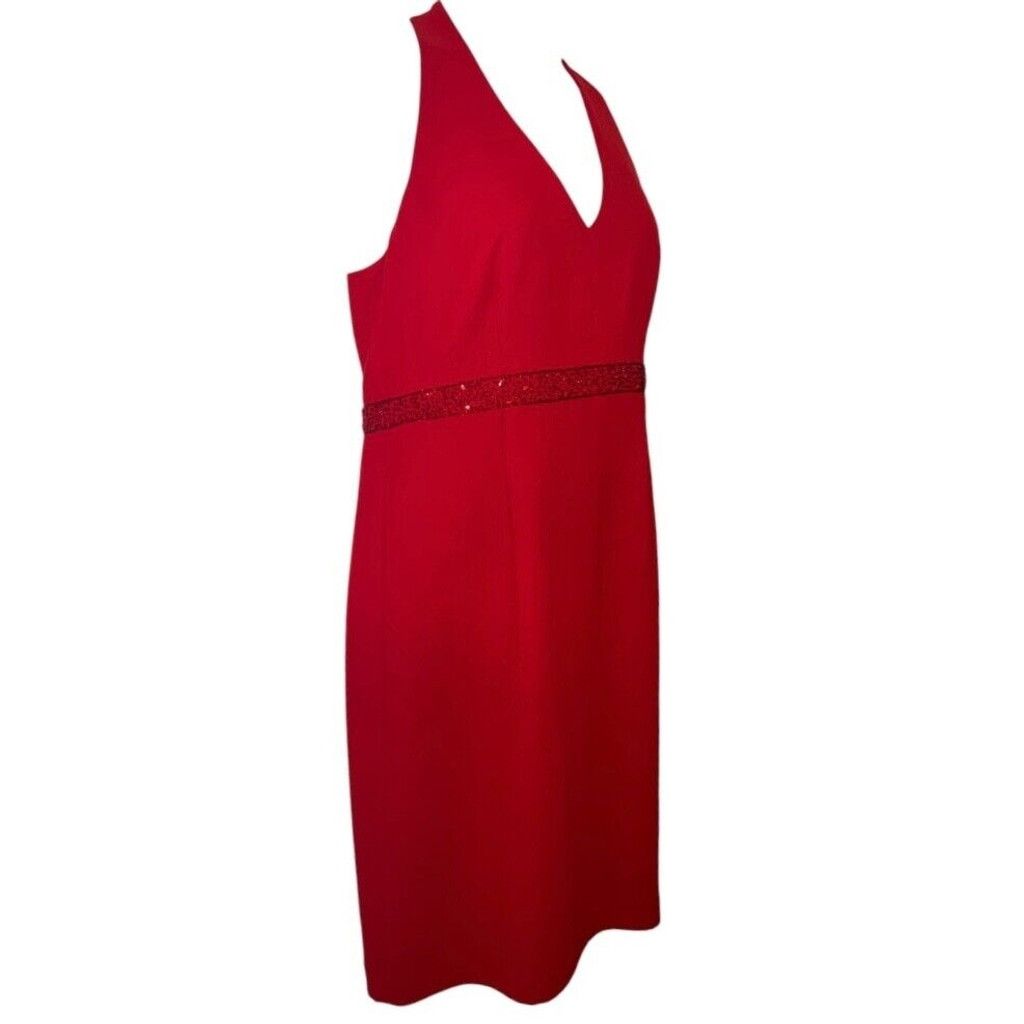 Donna Morgan Donna Morgan red beaded dress size 12 Size XL / US 12-14 / IT 48-50 - 2 Thumbnail