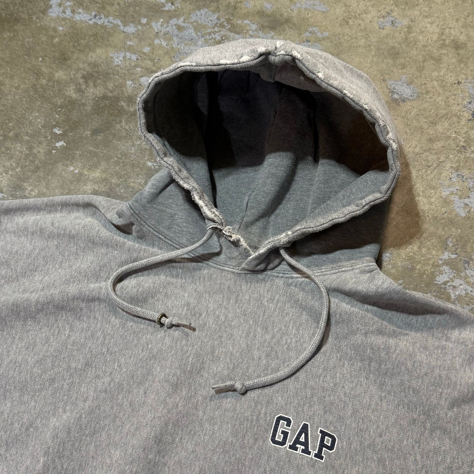 Gap Vintage GAP Gray Reverse Weave Style Hoodie L Size US L / EU 52-54 / 3 - 1 Thumbnail
