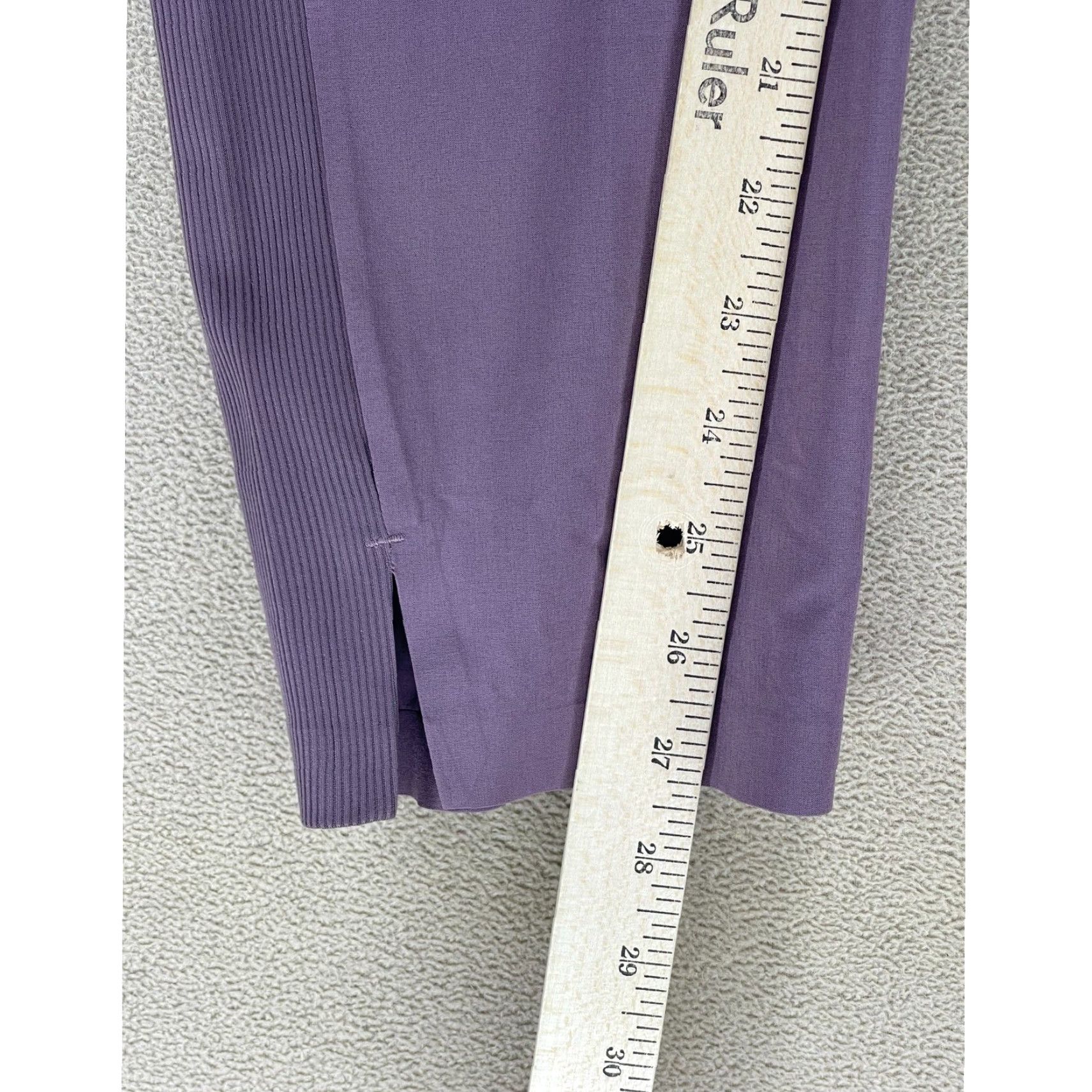 Athleta Athleta Women's Brooklyn Purple Jogger Pants 8 Ribbed Side Detail Elastic Waist Slit Textured Breathable Athletic Activewear Jogger Pants Womens Size 30" / US 8 / IT 44 - 7 Thumbnail