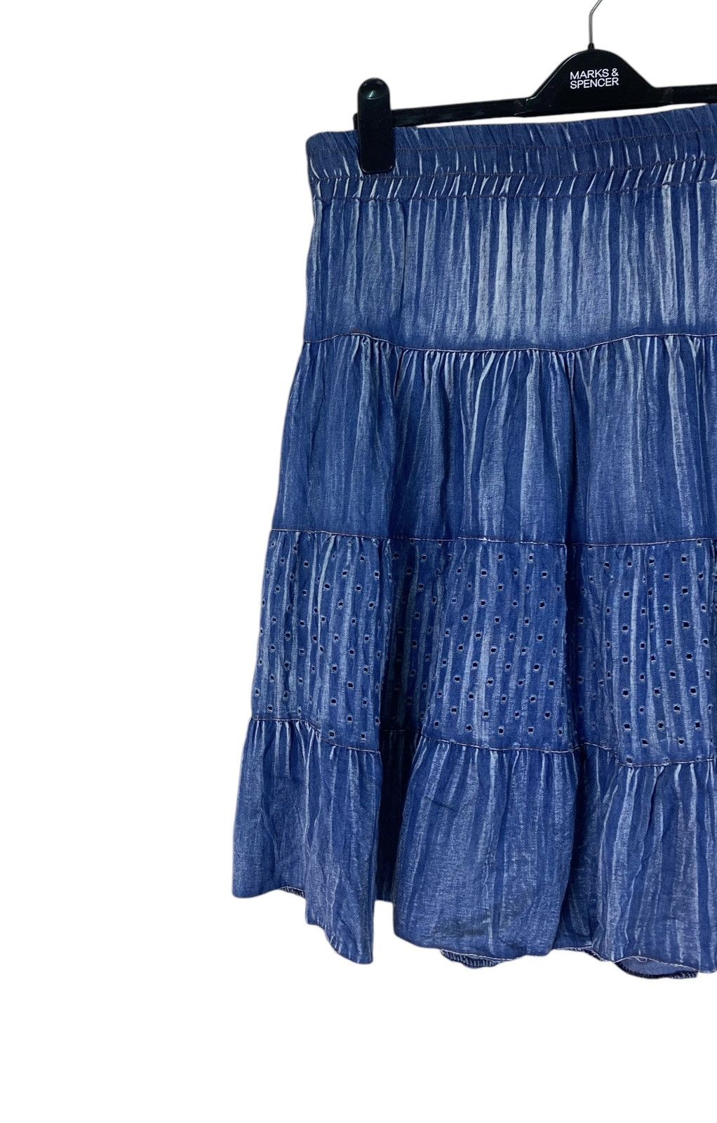 Japanese Brand × Seditionaries Japanese Homemade Distressed Blue Skirt Size 34" / US 12 / IT 48 - 5 Thumbnail