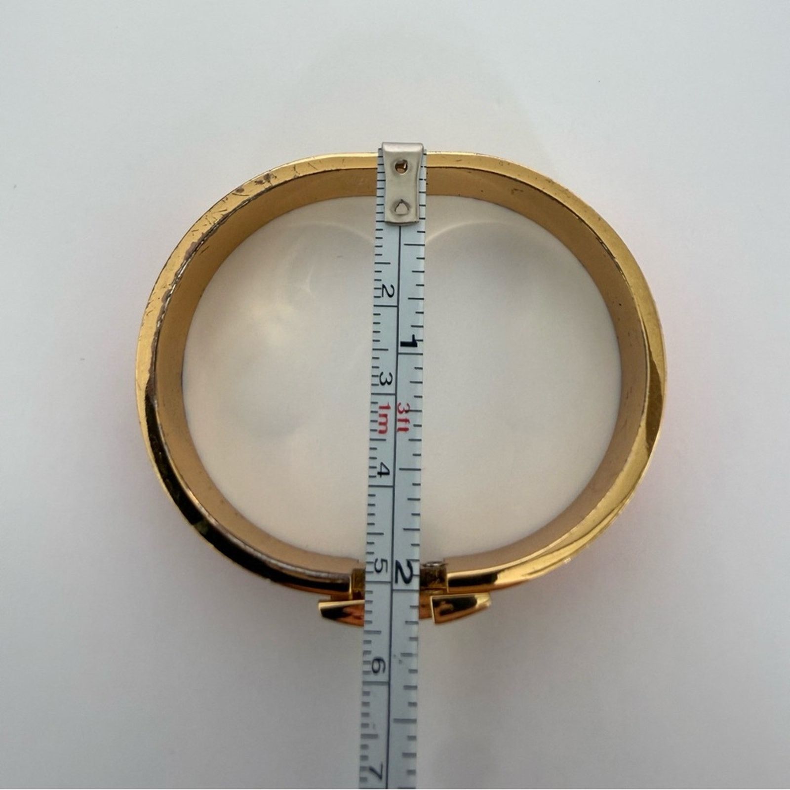 Hermes Hermes Click H Logo Gold Plate Orange Enamel Bracelet Size ONE SIZE - 5 Thumbnail