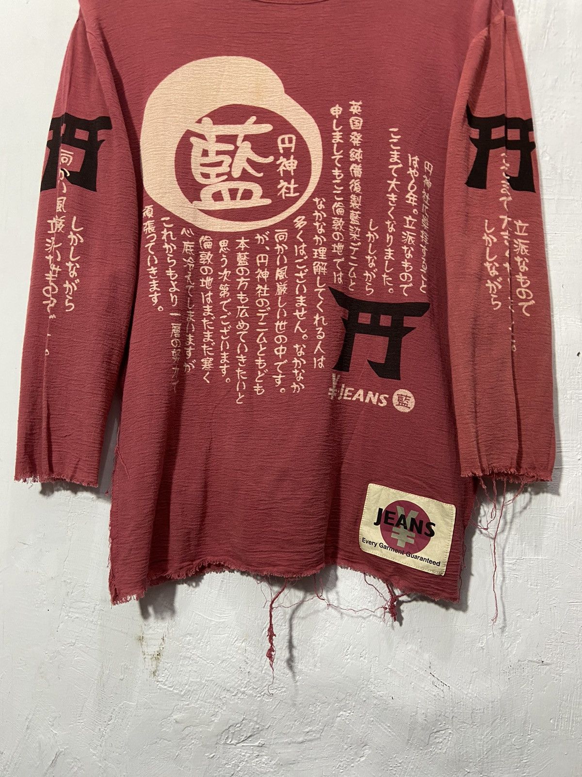 Japanese Brand Yamane Jeans Every Garment Guaranteed Raglan Sleeve Tshirt Size US M / EU 48-50 / 2 - 3 Thumbnail